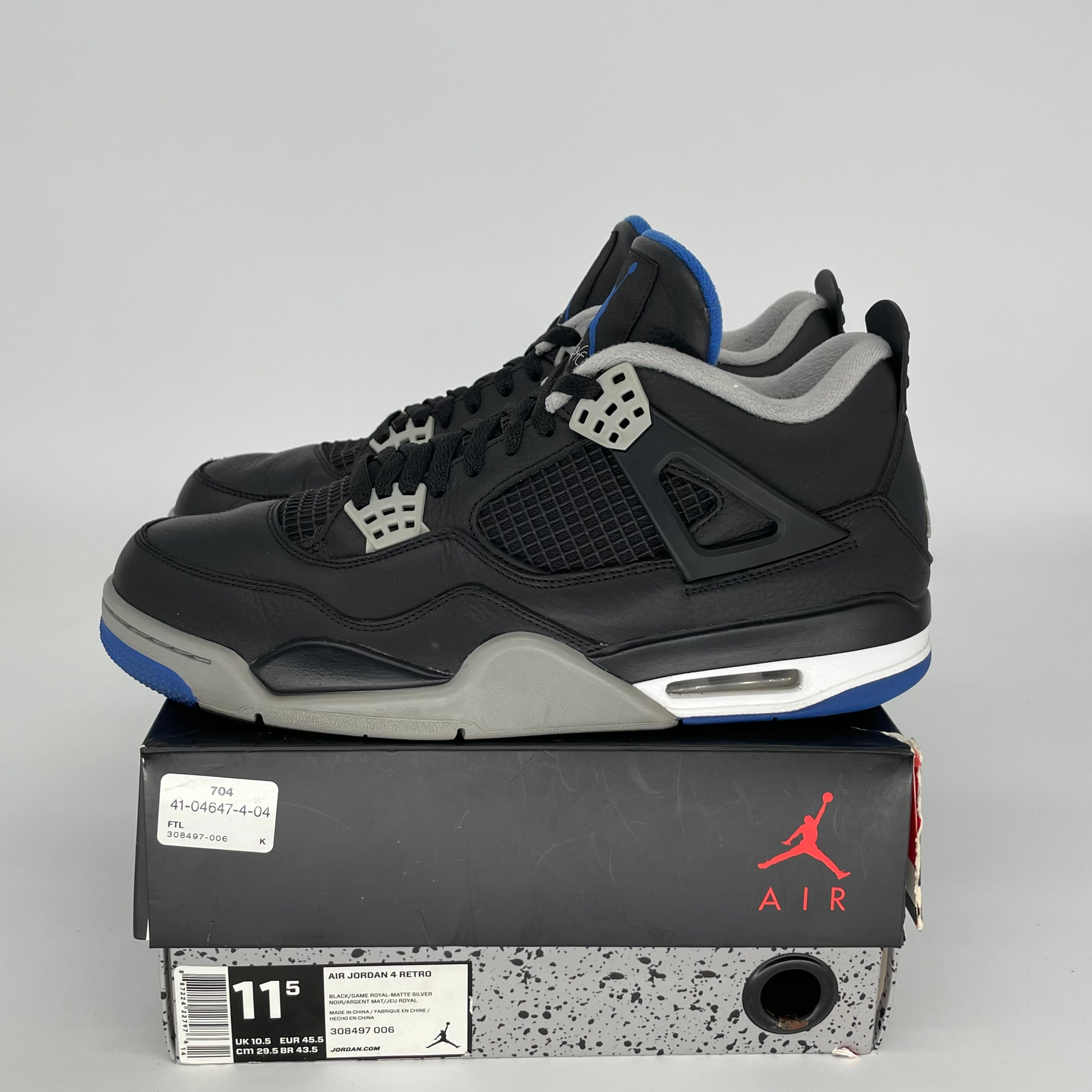 AIR JORDAN 4 ALTERNATE MOTORSPORTS Men's Basketball Shoes - Size 11.5 (308497-006) - Retro Sneakers for Sports, Streetwear & Casual Outfits
