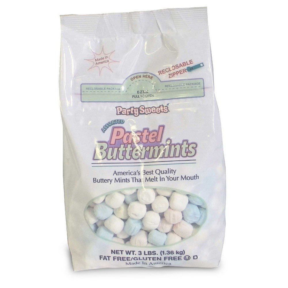 Bulk Buttermints - 2.75 Pounds White Candy for Parties, Weddings & Events | Delicious Creamy Mints for Dessert Tables & Favors