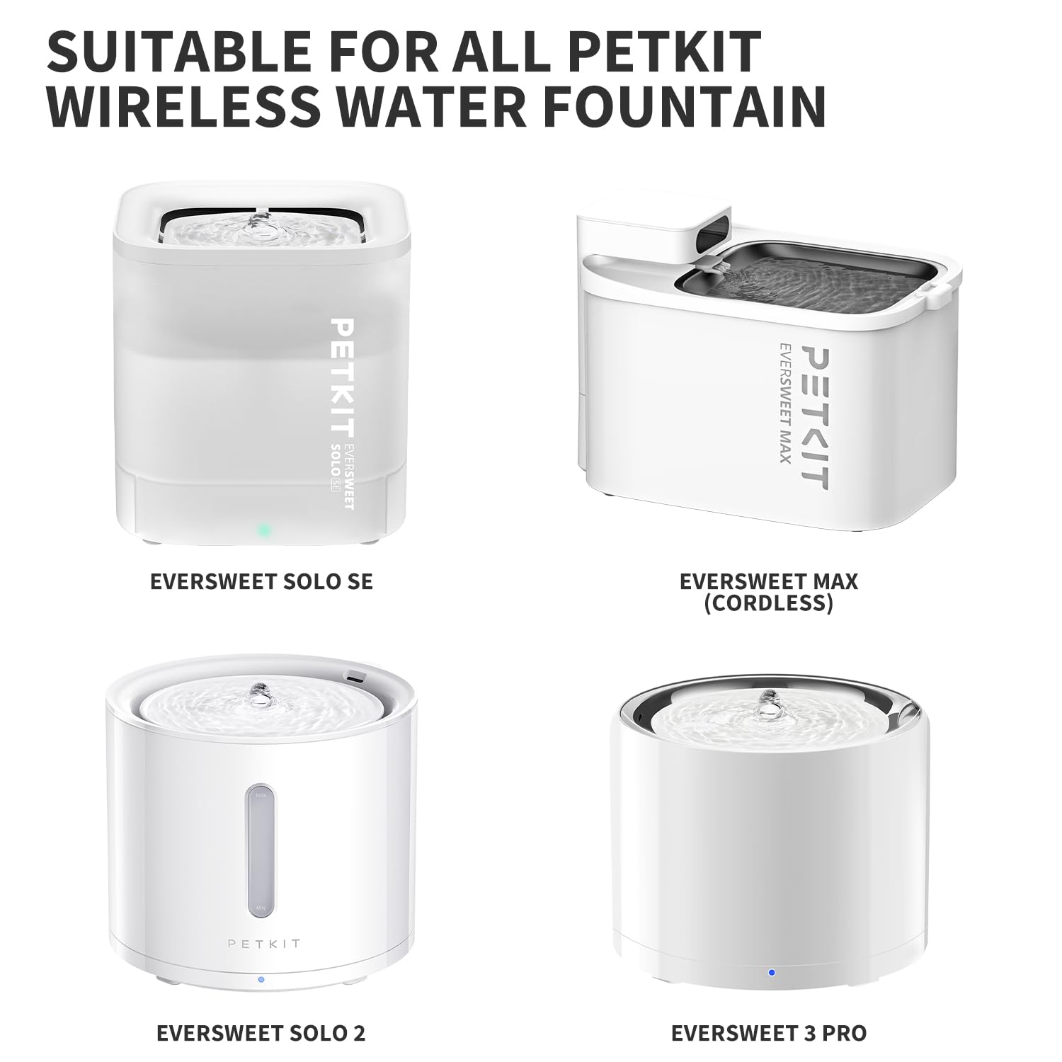 PETKIT Replacement Wireless Water Pump for EVERSWEET MAX, EVERSWEET 3 PRO, SOLO 2 & SOLO SE Pet Fountains - Compatible with All PETKIT Wireless Pump Models - Perfect for Dog & Cat Water Dispensers at Home or Office