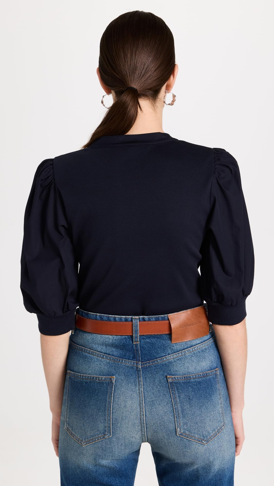 Veronica Beard Women's Coralee Denim Top - Stylish Casual Blouse for Everyday Wear, Work & Outings