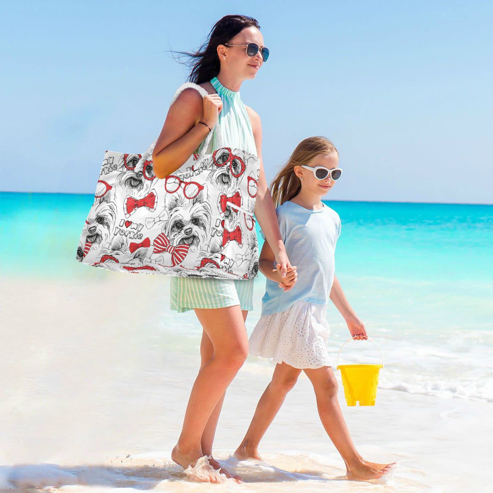 VIKKO Large Beach Bag for Women - Waterproof Travel Tote with Zipper, Spacious Shoulder Bag for Pool, Vacation & Shopping | Perfect for Beach Trips, Gym & Daily Use