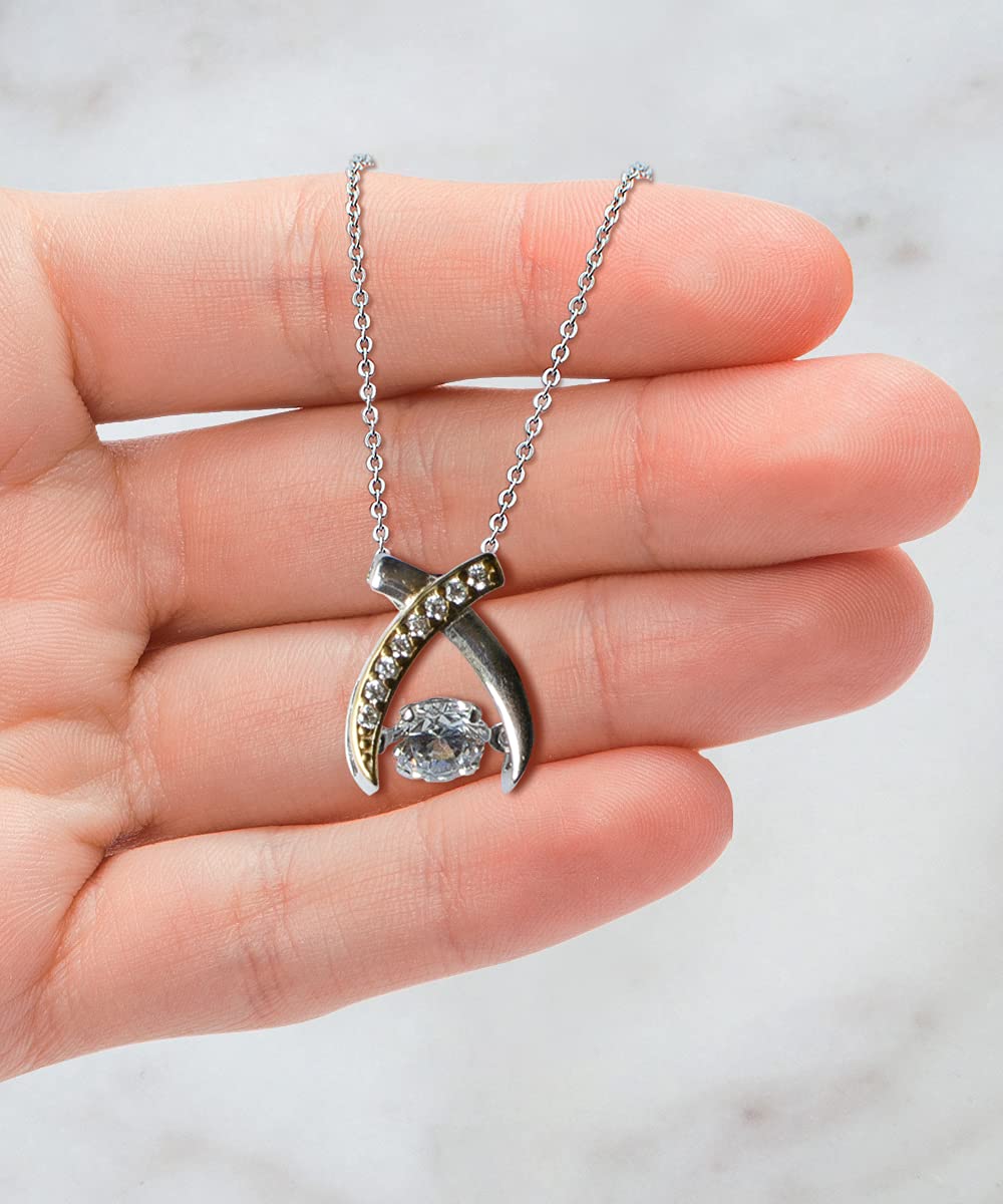 I Love My Sister-in-Law Wishbone Dancing Necklace - Unique Sister-in-Law Gift for Birthday, Christmas - Funny & Inappropriate Present for Big Sister - Perfect for Family Gatherings & Special Occasions
