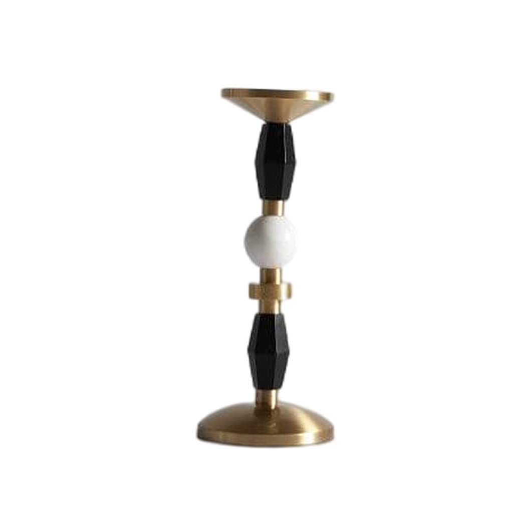 YIFEI2013-SHOP Elegant Marble & Wood Candle Holder for Dining Table - Decorative Candlestick for Living Room, Bedroom, Porch & TV Cabinet - Perfect for Romantic Dinners, Home Decor & Holiday Ambiance (Size B)