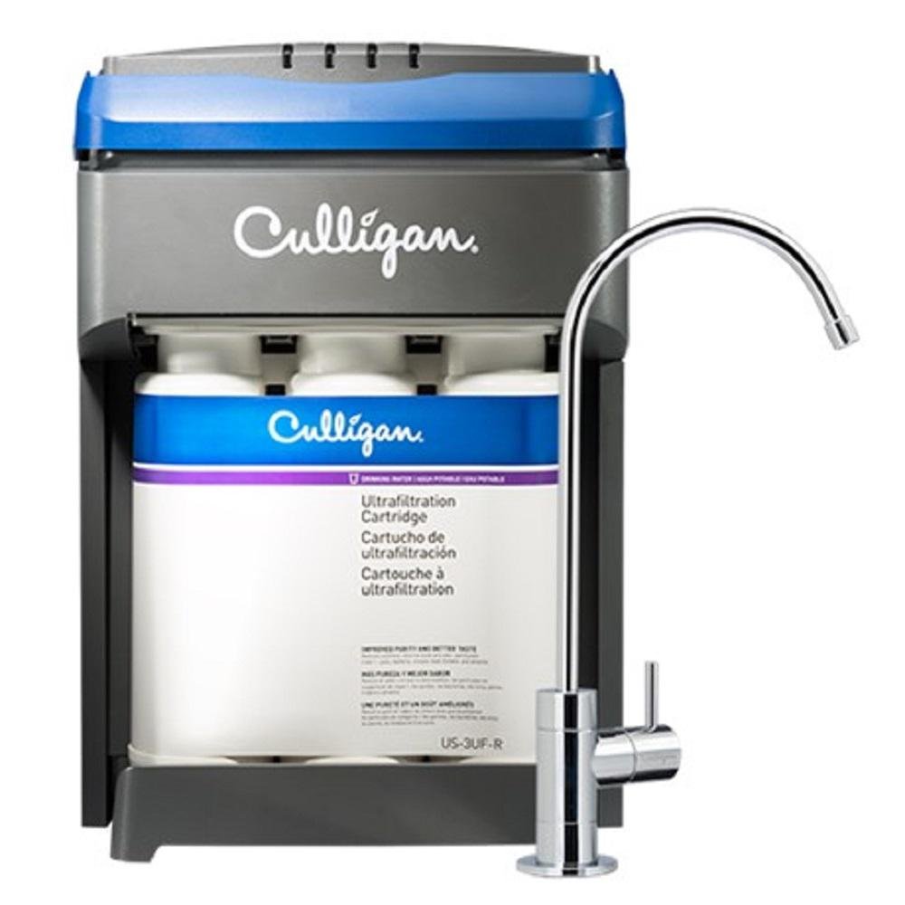 CULLIGAN US-3UF 3-Stage Under Sink Drinking Water Filtration System - Standard White | Removes Contaminants for Clean, Great-Tasting Water | Perfect for Kitchen, Office & RV Use