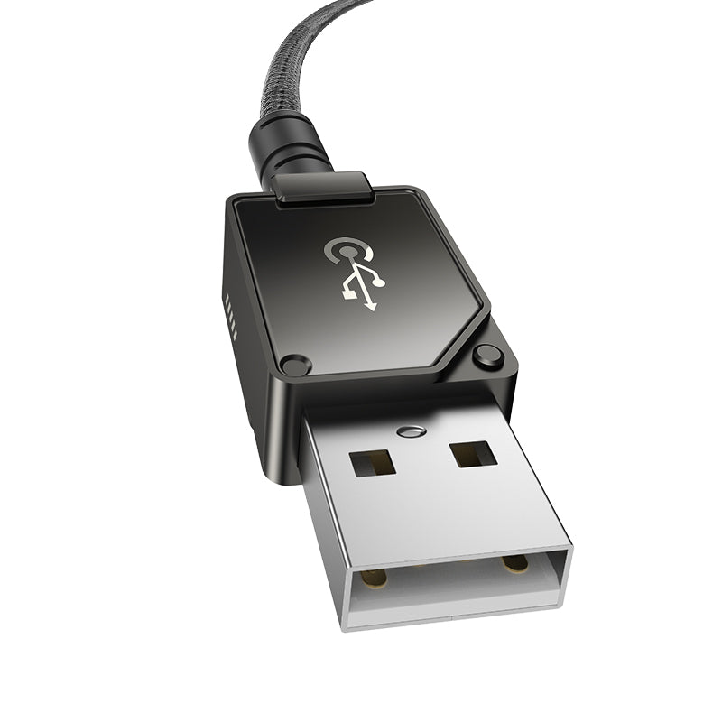 Baseus Unbreakable Fast Charging Cable 1m USB to Lightning 2.4A Black - Durable Charger for iPhone iPad at Home Office Travel