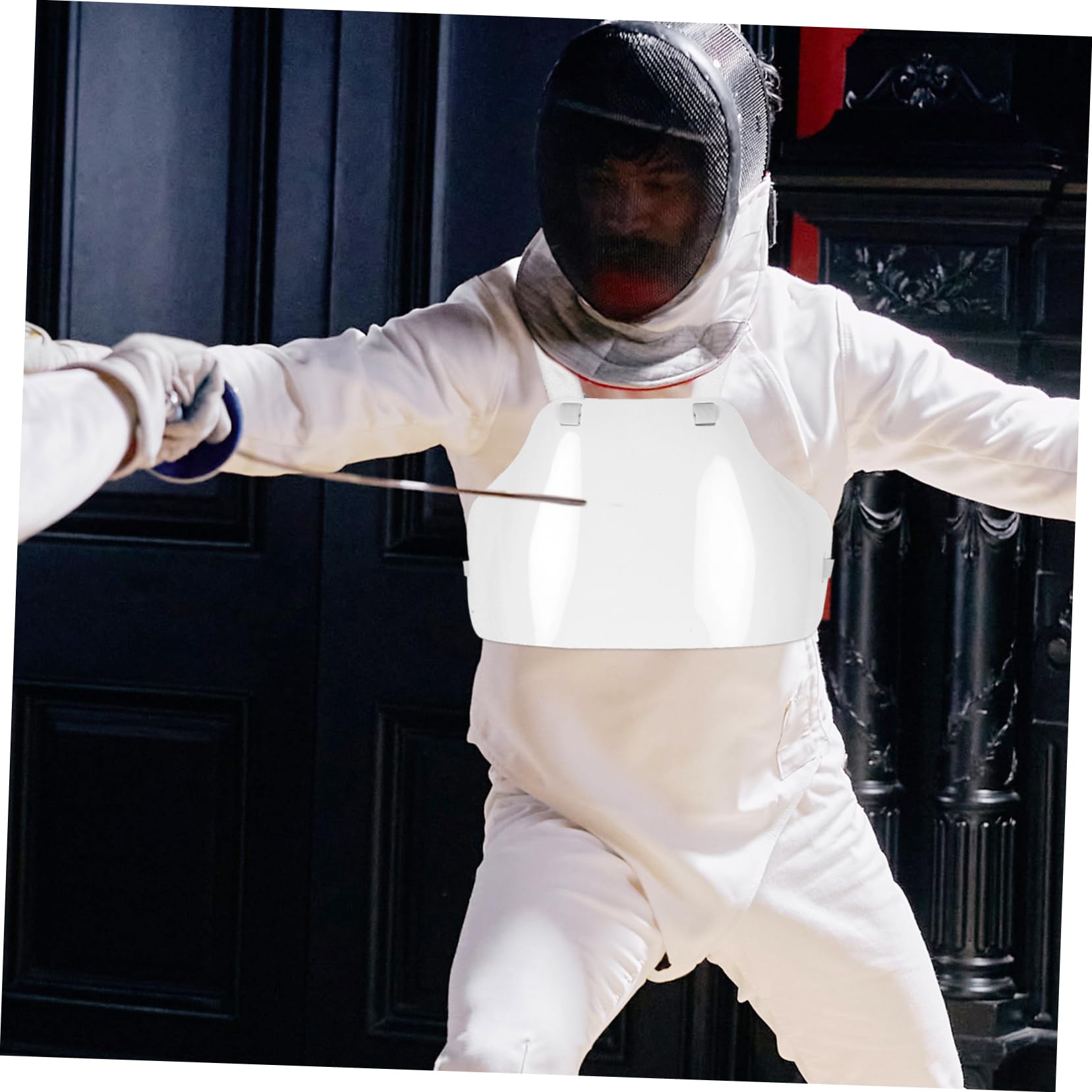 BESPORTBLE Men's Fencing Chest Protector - Professional Breathable Chest Guard for Fencing Training & Competition - Lightweight Portable Protection Gear for Foil, Epee & Saber Fencing