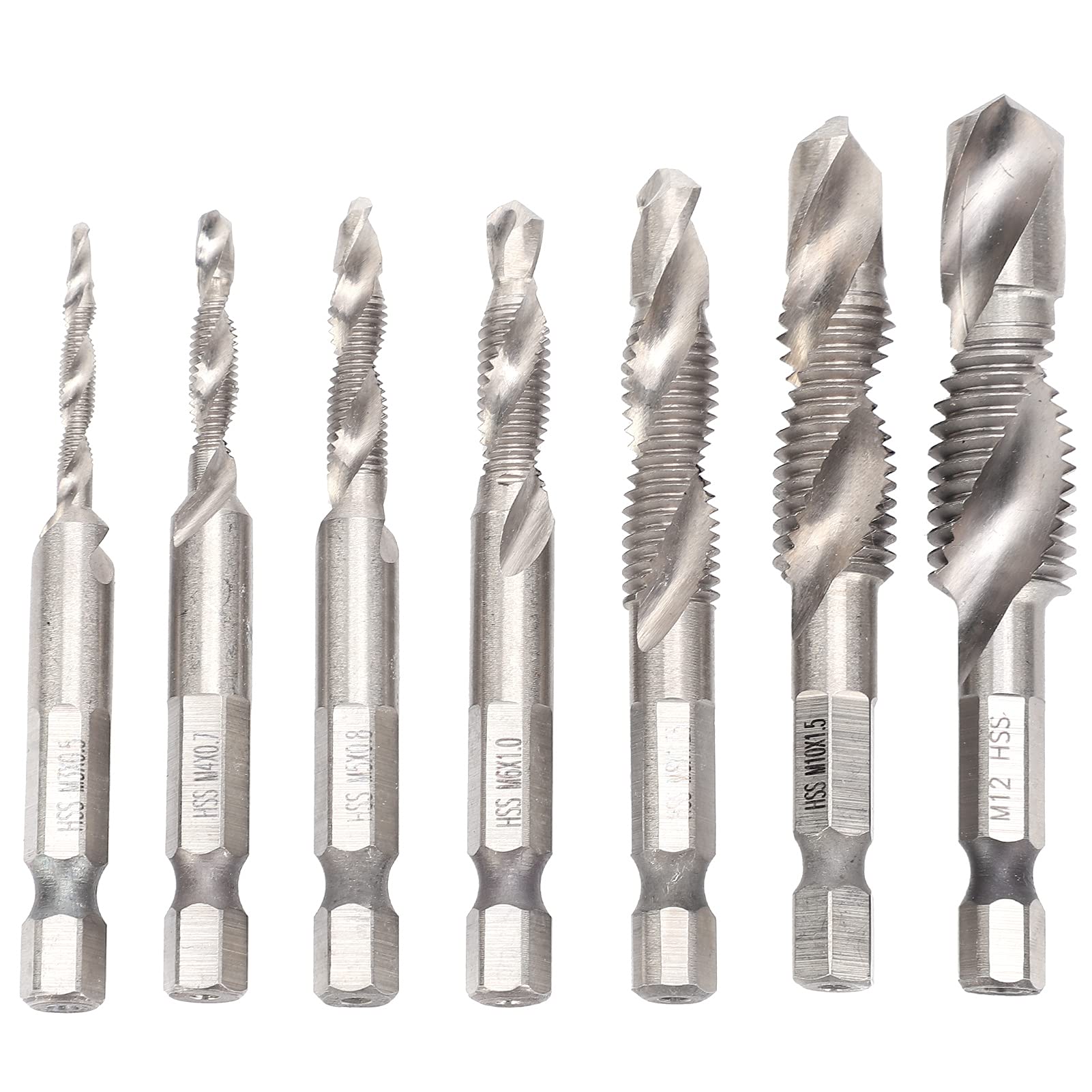 High-Speed Steel (HSS) Thread Tap Kit with Spiral Flute - Durable Hardened Tap & Drill Set for Automotive Repair & Metalworking - Perfect for DIY Car Maintenance & Professional Machine Shop Use