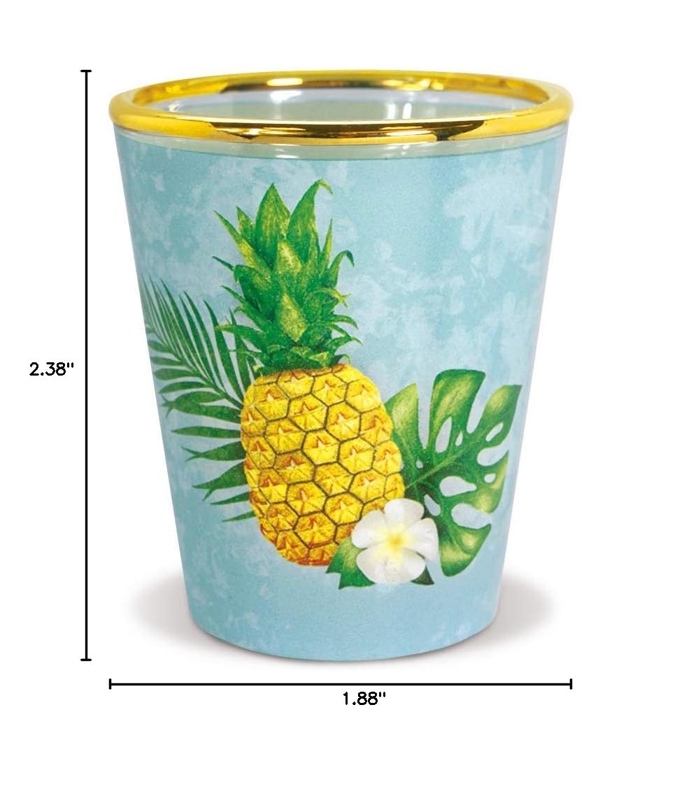 Hawaiian Coastal Island Inspired Shot Glass - Life is Sweet - Perfect for Tropical Cocktails, Beach Parties & Vacation Themed Events