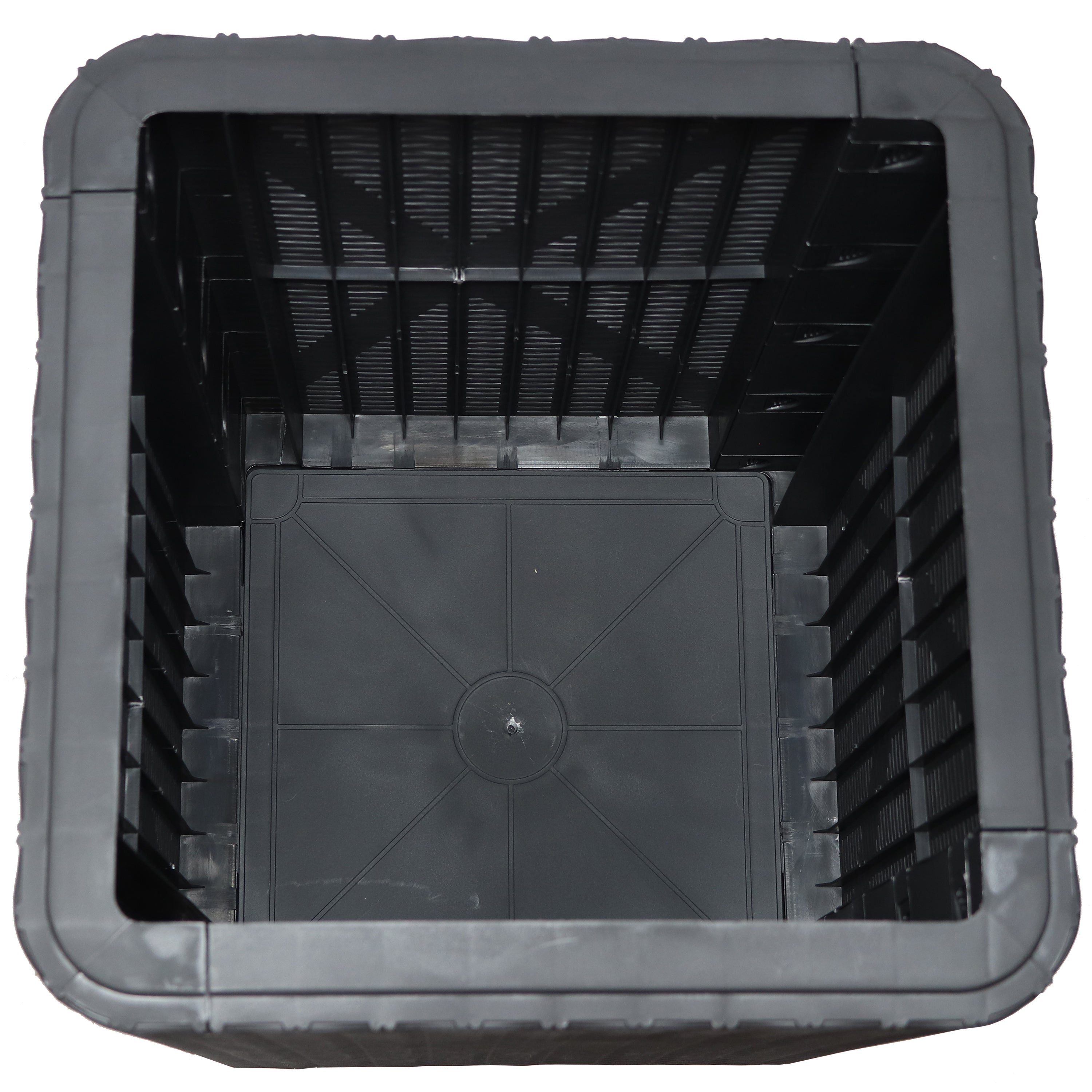 Sunnydaze Outdoor Side Table with Storage - Rattan Design, 11.5 Gallon Capacity - Perfect for Patio, Garden, Poolside & Balcony Decor