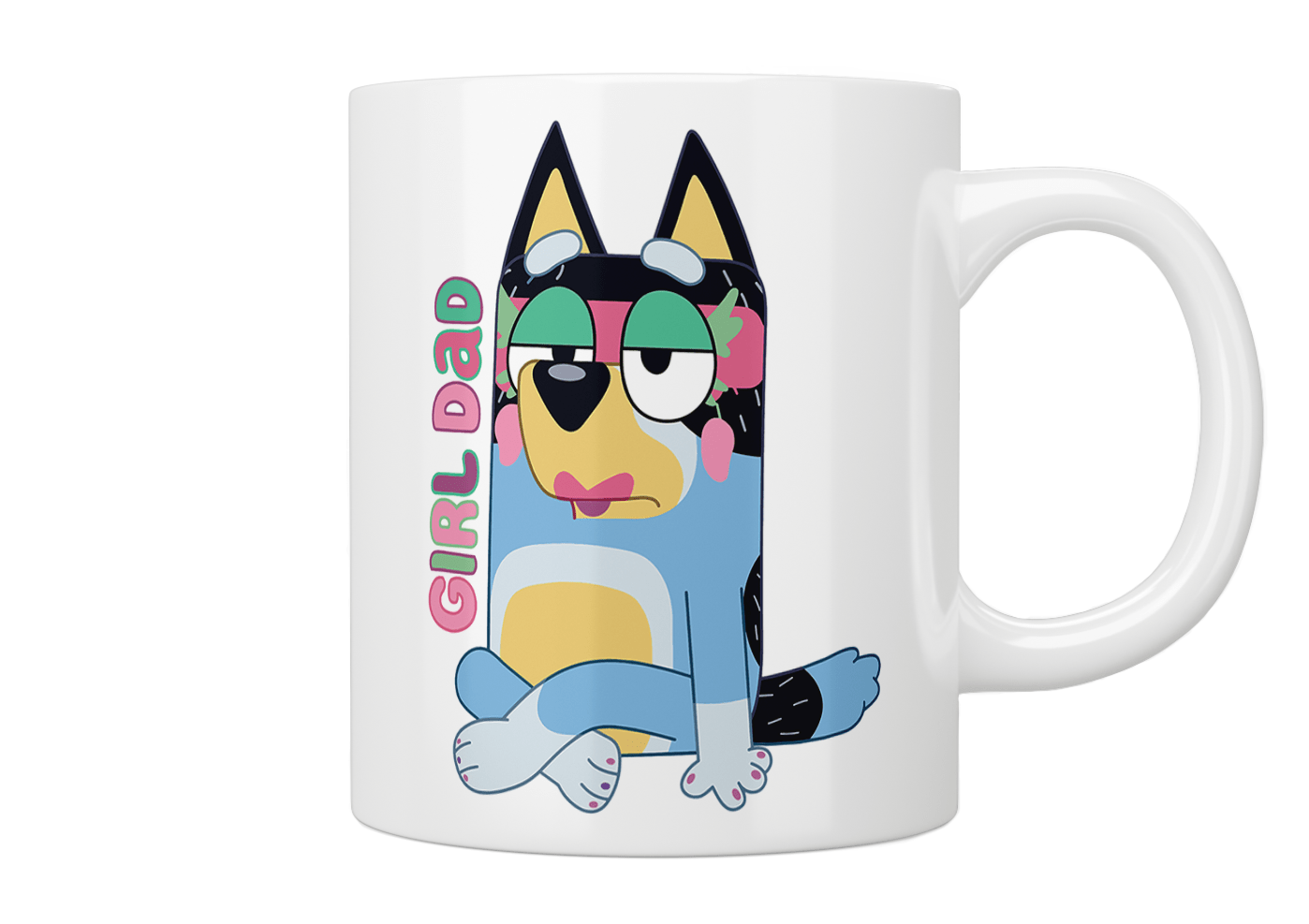 Bluey: Girl Dad Coffee Mug - Funny Cartoon Gift for Dads, Fathers Day Present - Perfect for Home, Office & Coffee Lovers