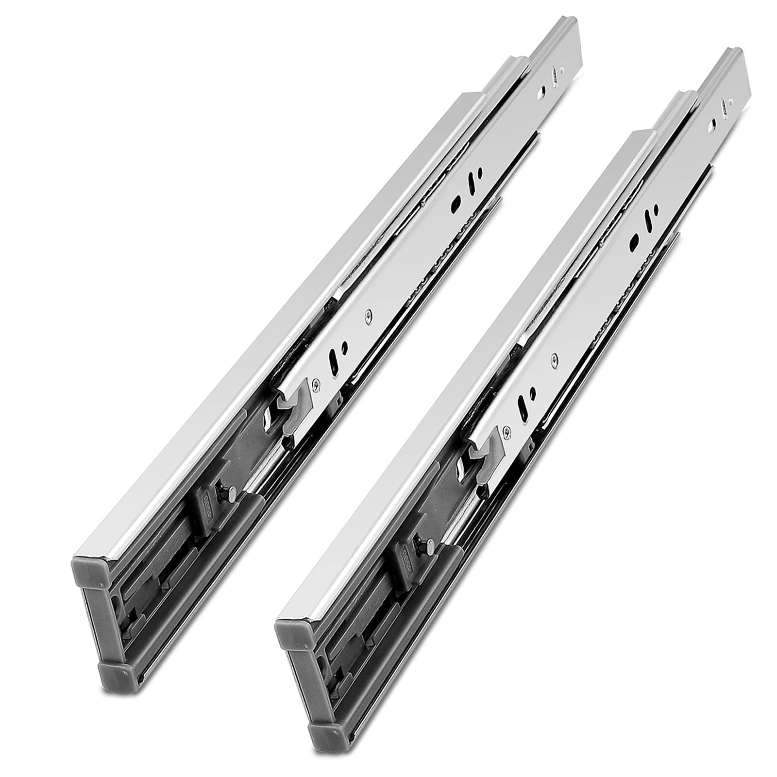 Gobrico 16-Inch Soft Close Ball Bearing Drawer Slides - Heavy Duty Full Extension Side Mount Drawer Glides (10 Pairs) - Perfect for Kitchen Cabinets, Office Furniture & DIY Storage Solutions