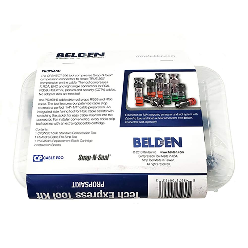 Belden Wire and Cable PROPSAKIT Professional Tool Kit with Cable Stripper - Perfect for Electricians, Network Installers, and DIY Home Projects