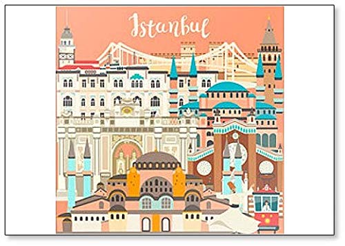 Stunning Istanbul Architecture Fridge Magnet - Handmade Turkish Souvenir & Travel Gift for Home, Office, or Dorm Decor | Perfect for Refrigerators, Lockers & Metal Surfaces