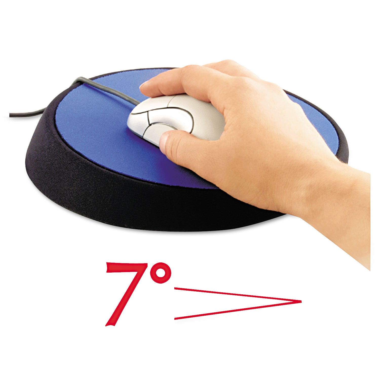 Allsop® Wrist Aid Ergonomic Circular Mouse Pad - 9 Inch Diameter, Cobalt Blue - Comfortable Support for Computer Work, Gaming & Office Use
