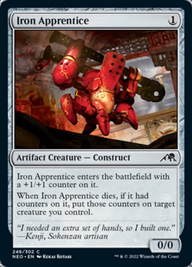 Magic: The Gathering Iron Apprentice (248) - Kamigawa: Neon Dynasty MTG Card - Collectible Trading Card Game for Deck Building & Strategy Battles - Perfect for Casual Play & Competitive Tournaments