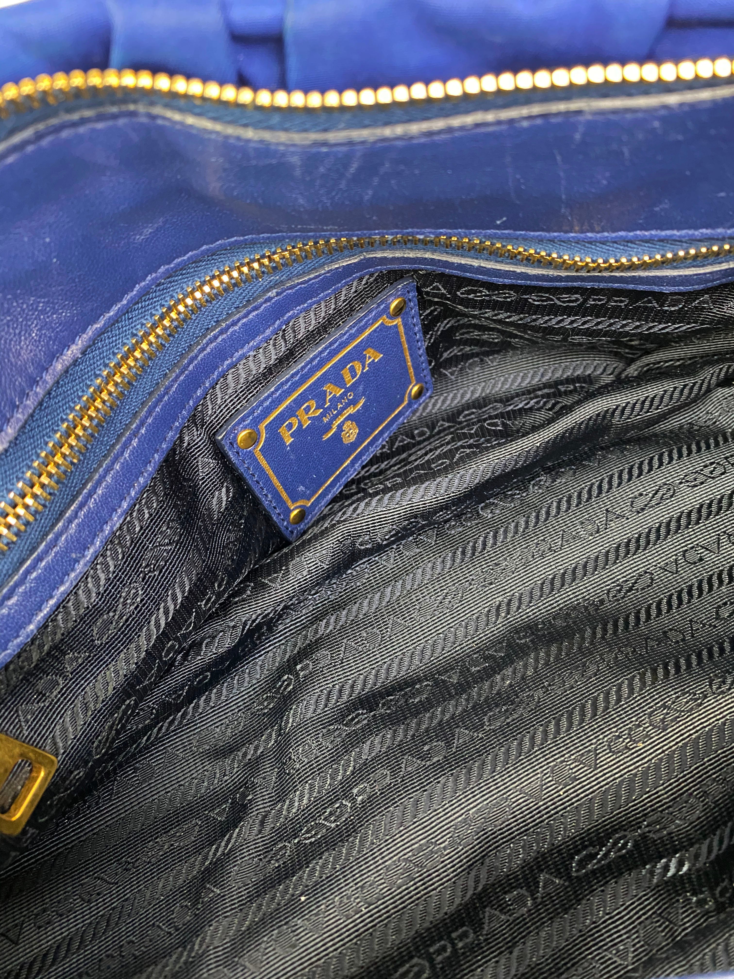Prada Blue Nylon Tessuto Gaufre Bag - Luxury Designer Handbag for Women | Perfect for Work, Travel & Everyday Use