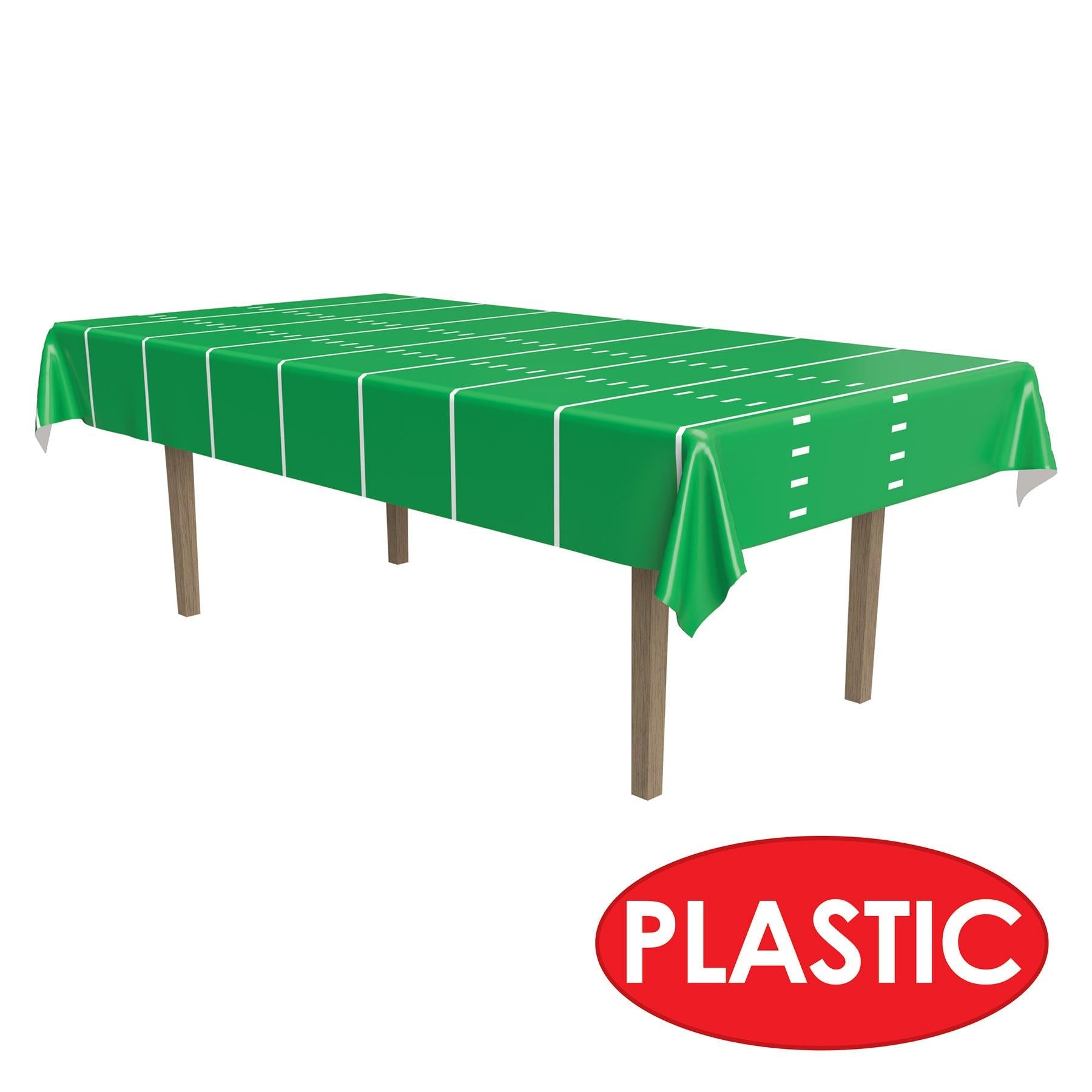 12 Pack Beistle Game Day Football Party Table Covers - Waterproof Disposable Tablecloths for Football Tailgate, Super Bowl, Sports Themed Parties & Events