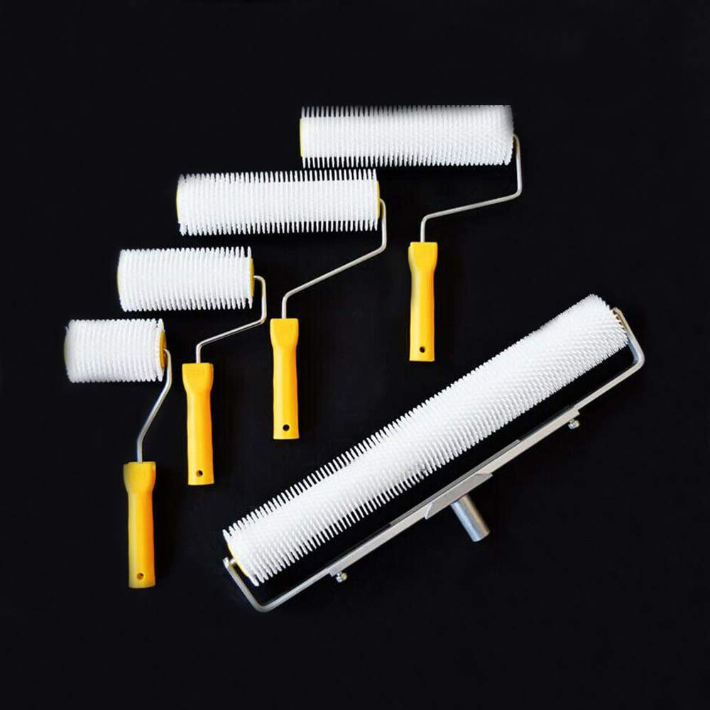 4 Inch Self-Leveling Cement Defoaming Spike Roller - Epoxy Flooring Bubble Remover Tool for Smooth Concrete Floors - Perfect for Garage, Basement & Workshop Flooring Projects