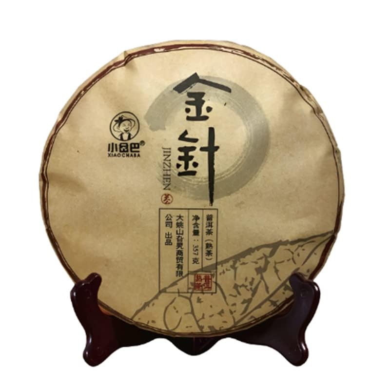 Premium Yunnan Pu'er Tea - 12.59oz (357g) Palace Tribute Cake Ripe Cooked Tea | Authentic Chinese Loose Leaf Tea for Relaxation, Gift Giving & Tea Ceremonies