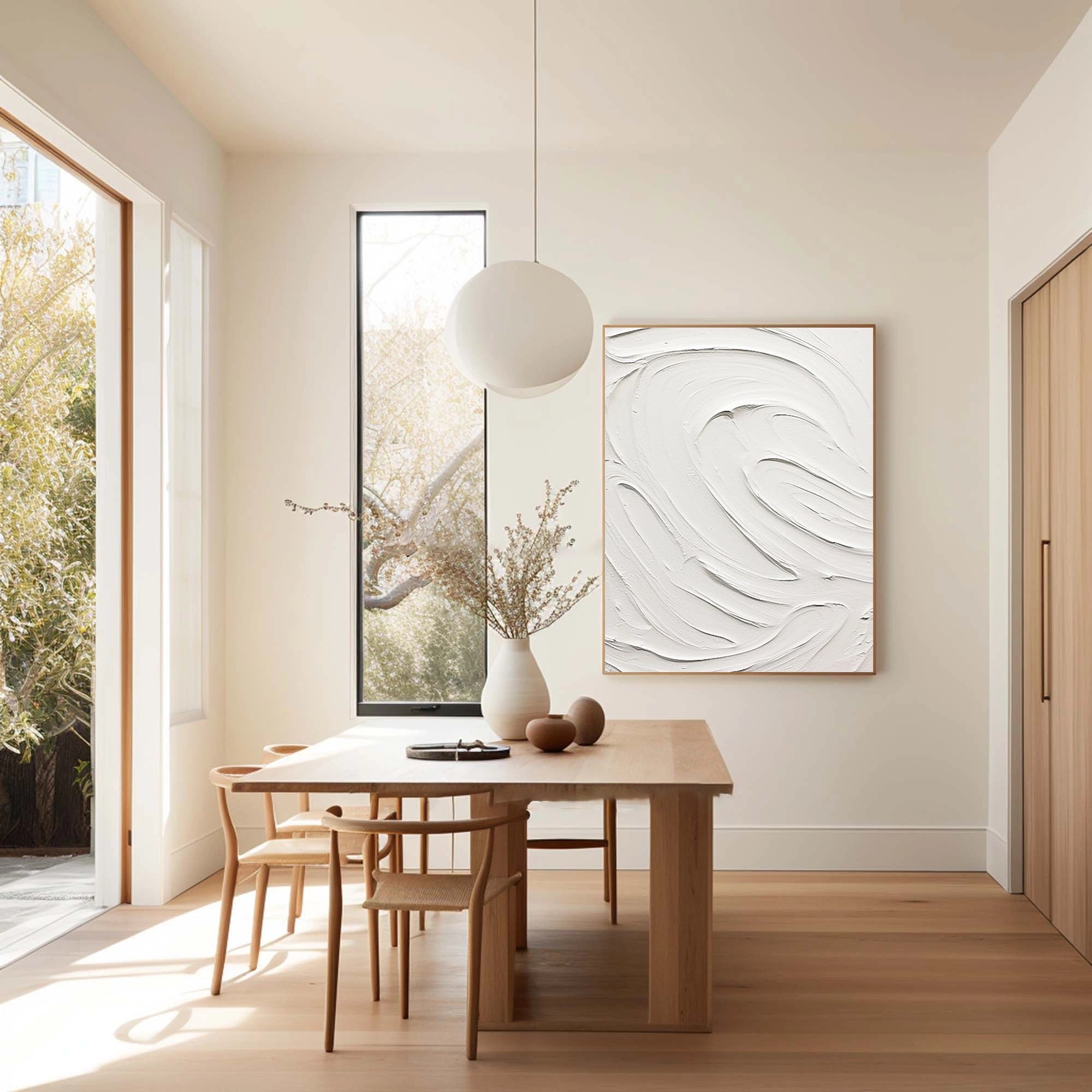 Minimalist Textured Plaster Art Painting - Abstract Wall Decor for Modern Living Room & Office #MM099