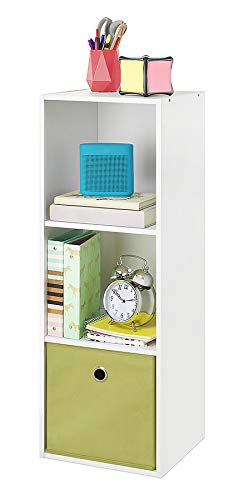 Whitmor 3 Cube Organizer Shelf - White Storage Unit for Closet, Bedroom & Office Organization - Perfect for Toys, Books & Home Decor