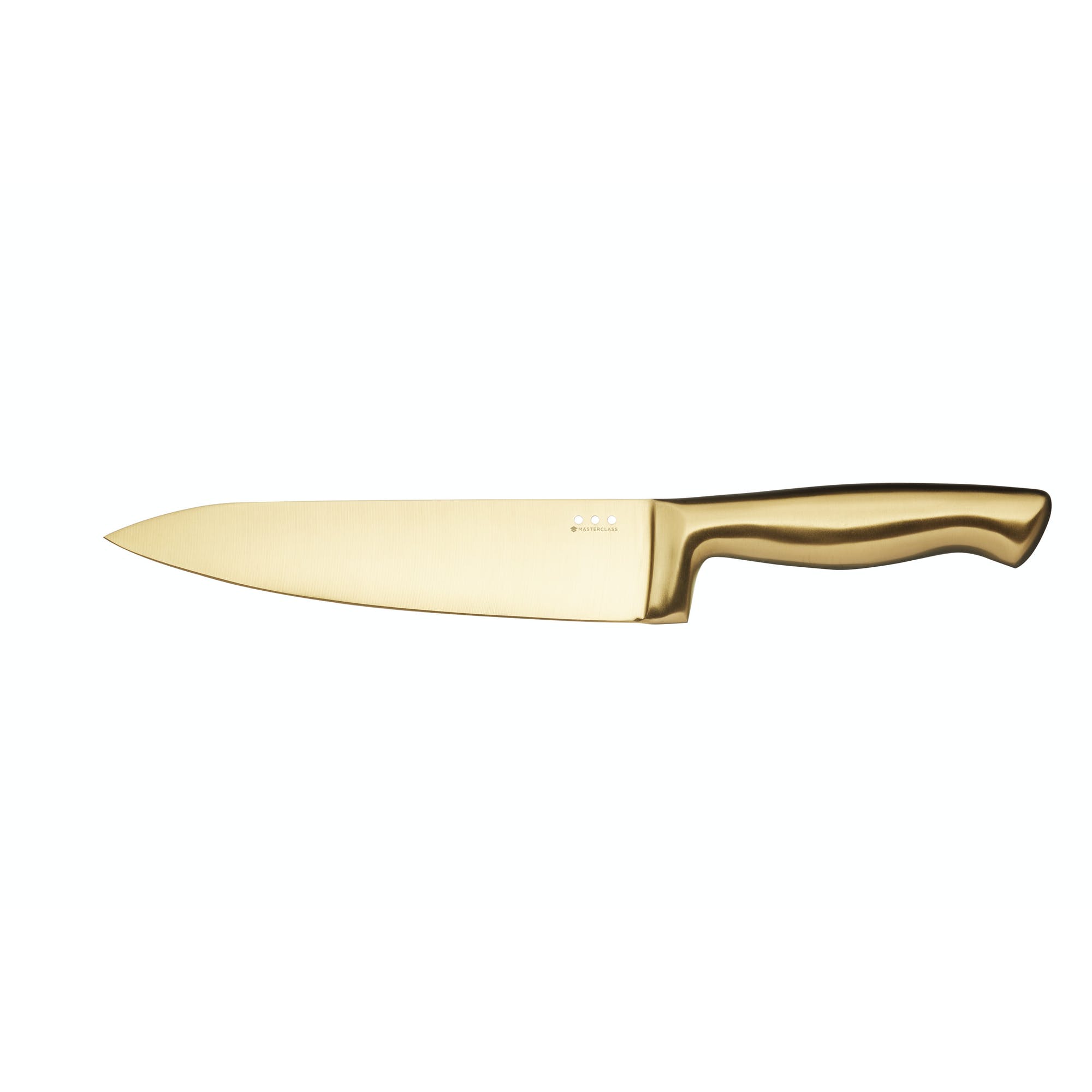 Premium 5-Piece Brass Stainless Steel Knife Set with Block - Professional Chef Knives for Cooking, Slicing & Dicing - Perfect for Home Kitchen & Gourmet Food Preparation