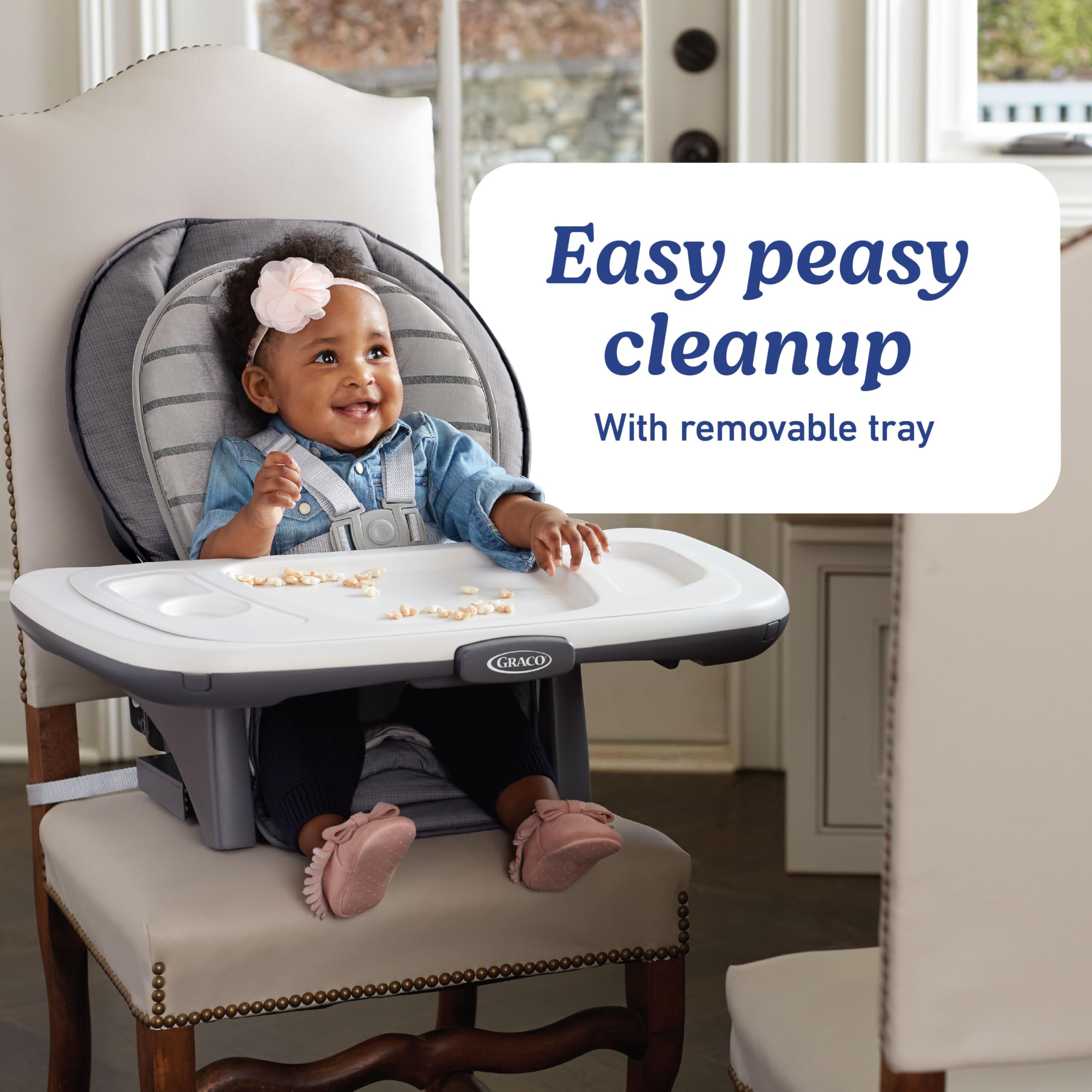 Graco Table2Table Premier Fold 7-in-1 Convertible High Chair - Converts to Toddler Dining Booster Seat, Kids Table & Play Chair | Safe Baby Feeding & Multi-Purpose Nursery Furniture for Home & Restaurant Use
