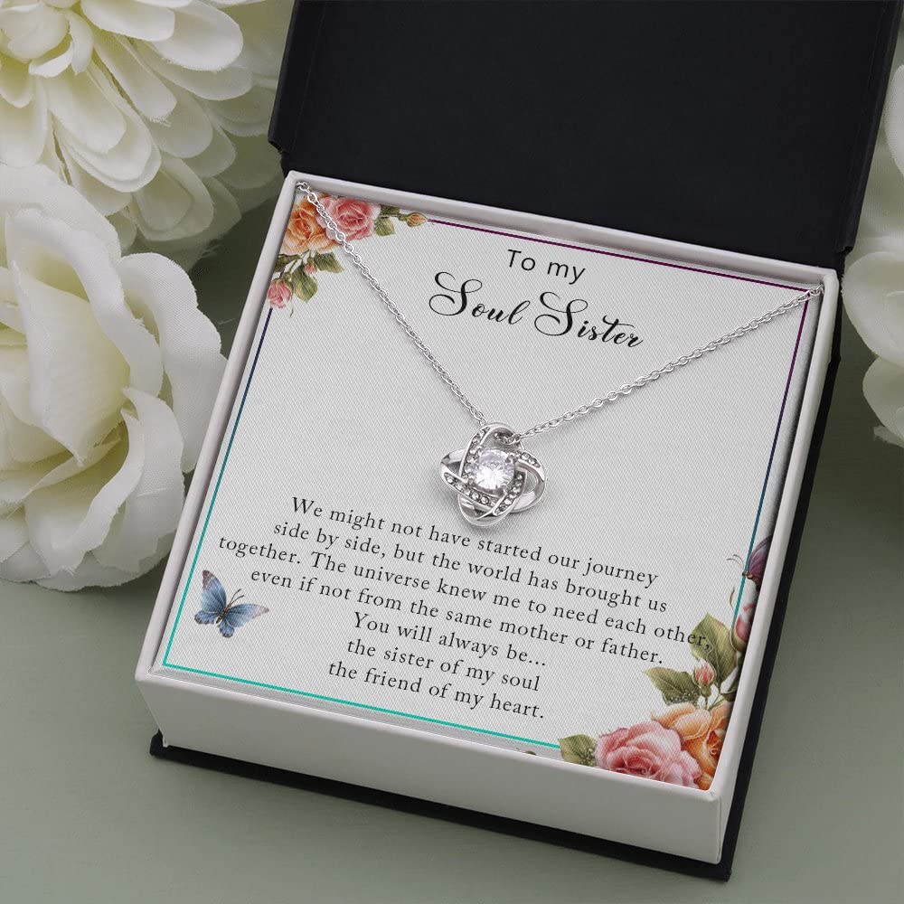 Soul Sister Necklace - Best Friend Jewelry Gift for Women | Birthday, Christmas & Friendship Present | Perfect for Sister Bonding & Special Occasions