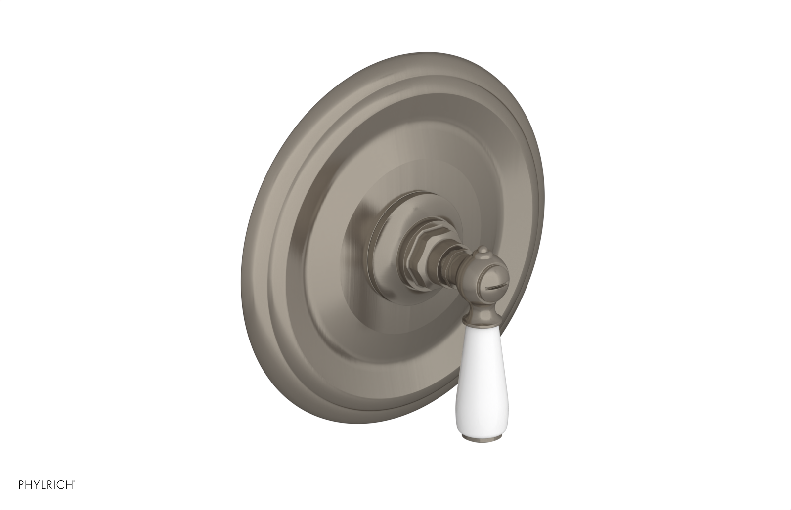 Jamestown Pressure Balance Shower Plate & Handle Trim Kit with White Accents - 4