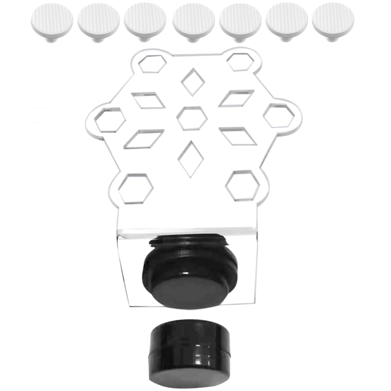 Magnetic Coral Frag Holder Set with 7 Ceramic Plug Bases - Secure Coral Frags for Saltwater Aquariums, Reef Tanks & Marine Propagation - Ideal for Aquascaping, Coral Farming & Frag Display