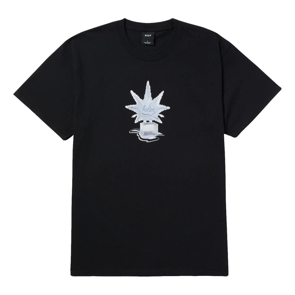 HUF Ice Buddy Short Sleeve T-Shirt for Men - Black Cotton Tee - Casual Streetwear for Skateboarding & Everyday Wear