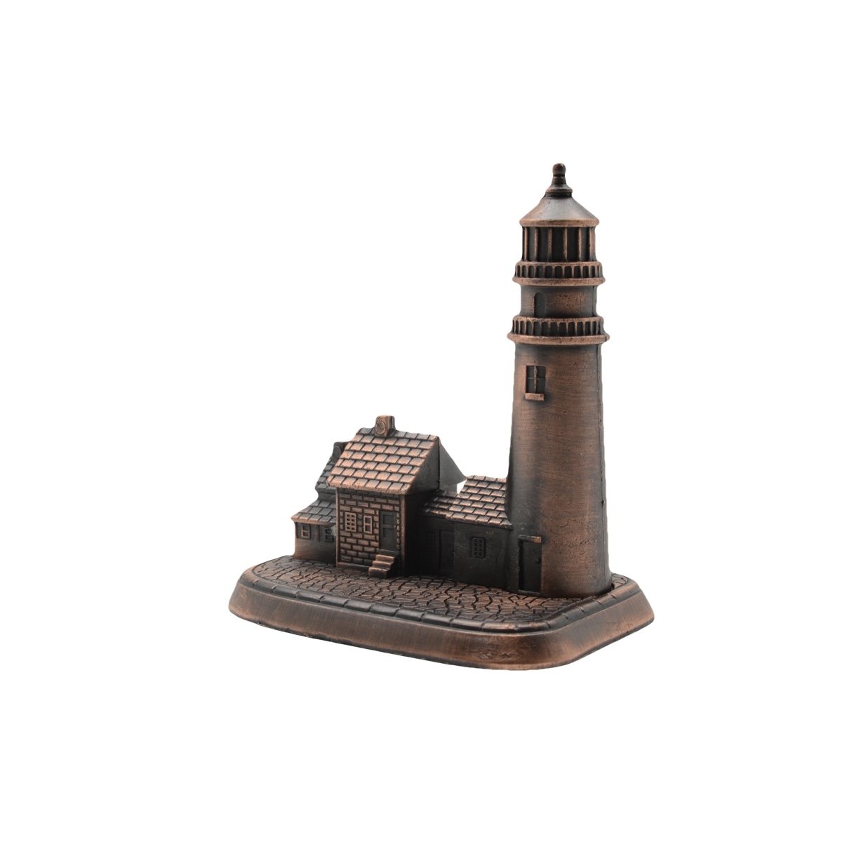 Vintage Bronze Metal Lighthouse Pencil Sharpener - Nautical Desk Decor for Home Office | Perfect Gift for Teachers & Coastal Theme Lovers