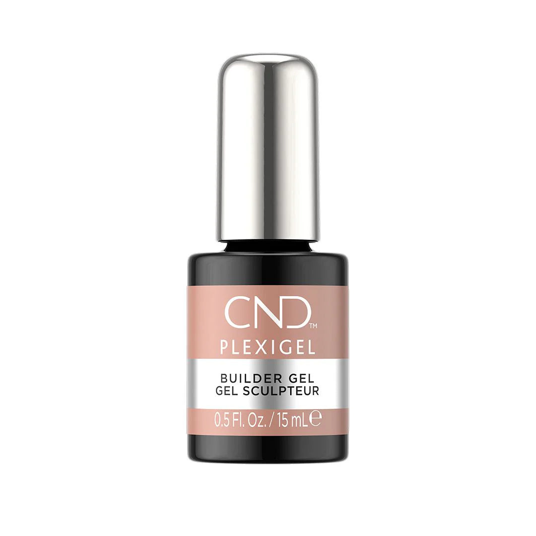 CND Enhancements Plexigel Builder - Peach Moonstone Nail Gel (0.5 fl oz) for Professional Nail Art & Salon Manicures