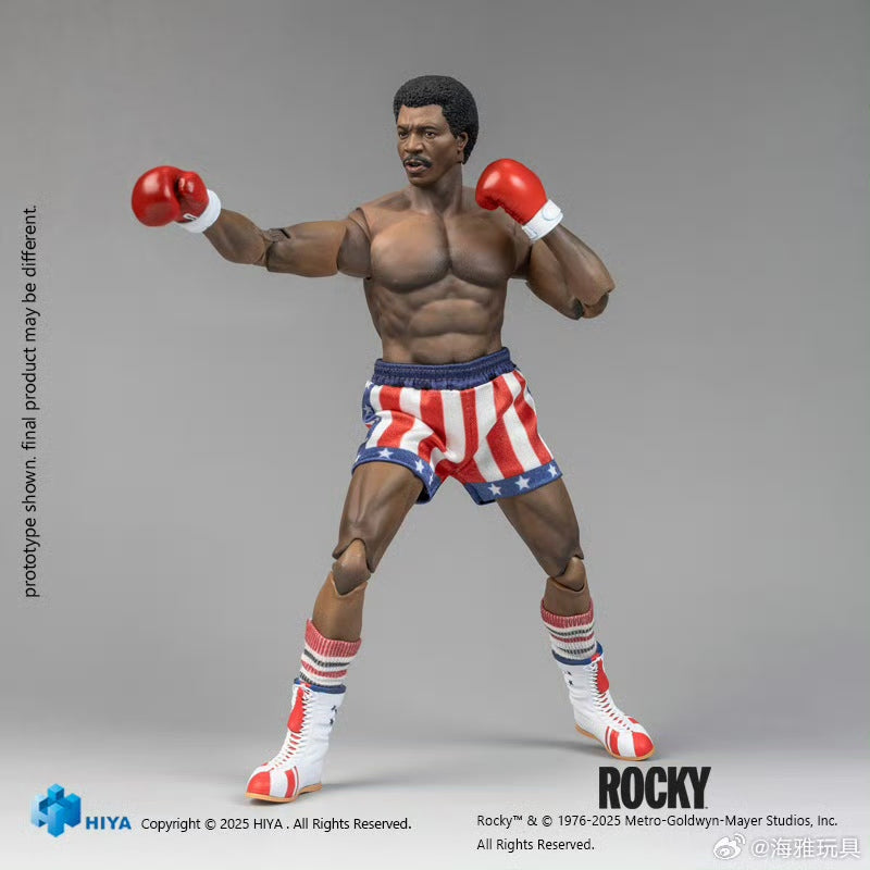 Pre-Order Hiya Toys 16cm 1/12 Scale Exquisite Super Series Rocky Balboa vs Apollo Creed Action Figures - Perfect for Collectors & Movie Scene Displays