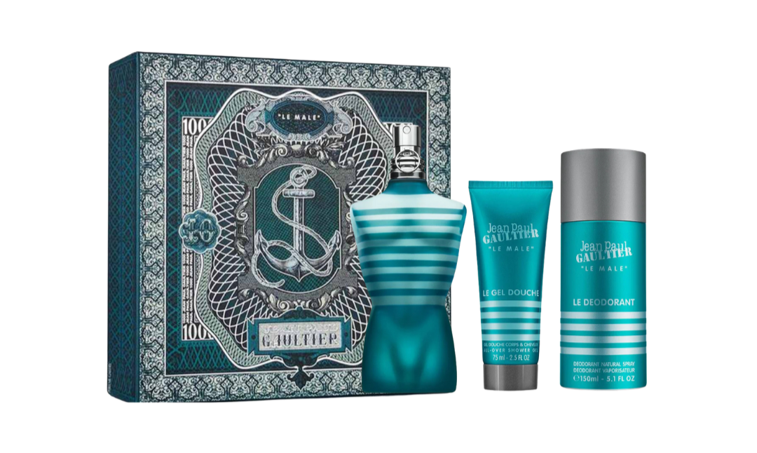 Jean Paul Gaultier Le Male Cologne Gift Set for Men - 3 Piece Fragrance Collection with EDT, Shower Gel & After Shave - Perfect for Holidays, Birthdays & Special Occasions