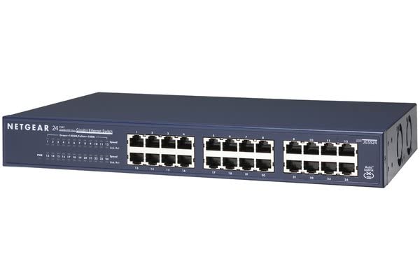 Netgear JGS524 ProSafe 24 Port Gigabit Ethernet Desktop Switch - High-Speed Network Switch for Home Office & Small Business | Reliable Connectivity for Multiple Devices