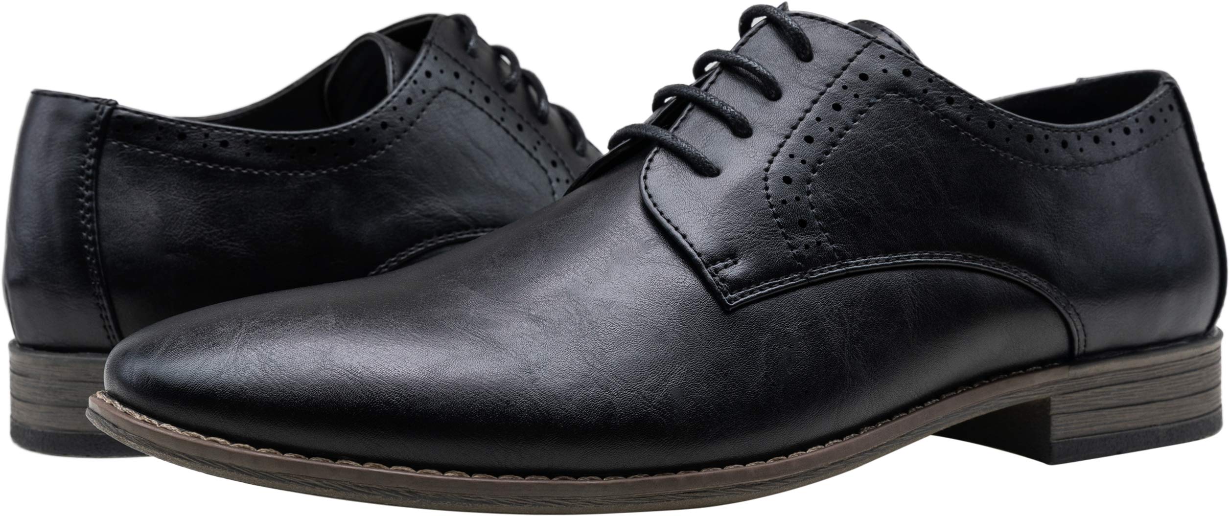 Jousen Men's Oxford Plain Toe Dress Shoes - Classic Formal Derby Shoes for Business, Office & Wedding Occasions