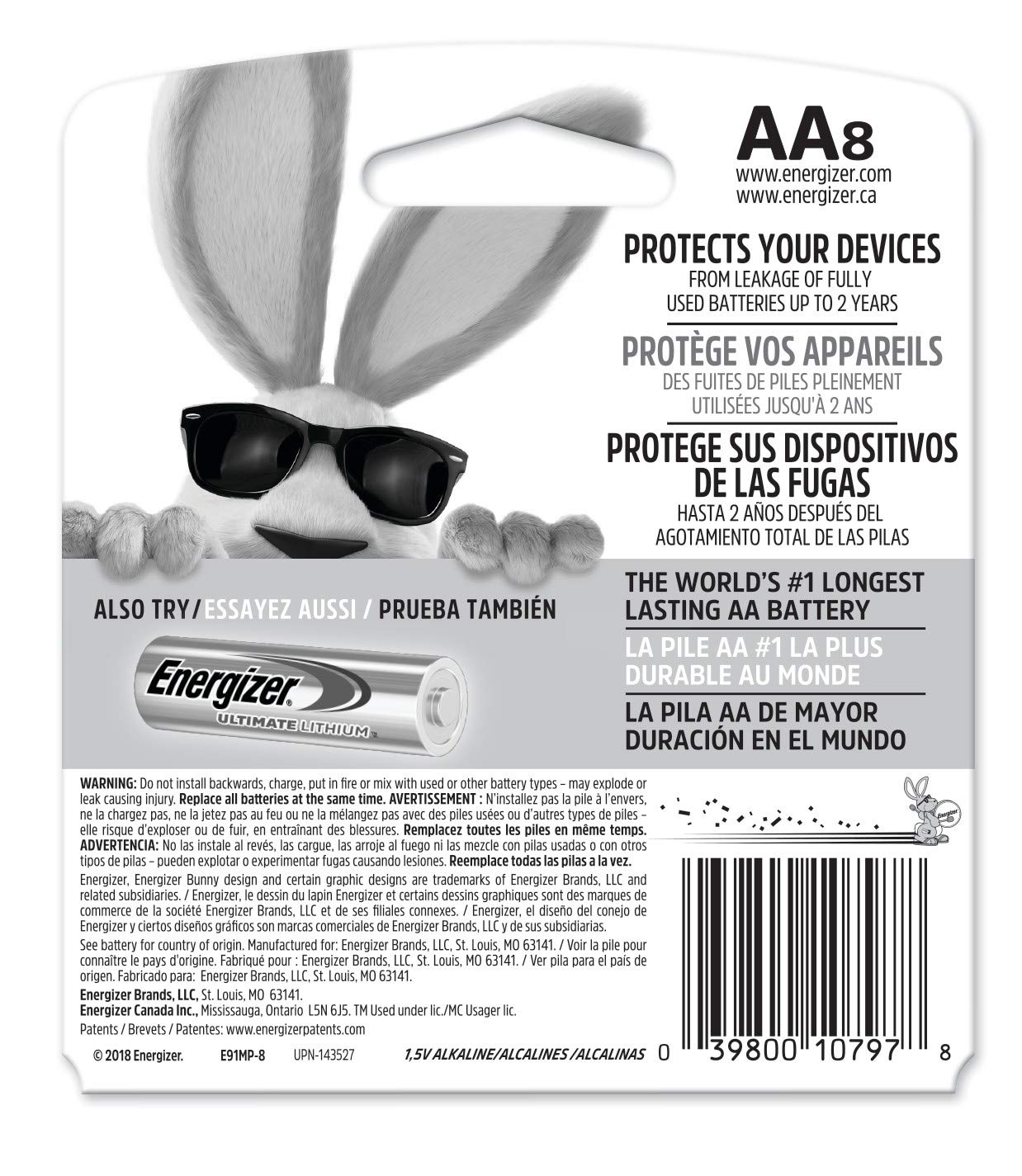 Energizer MAX AA Alkaline Batteries (8 Pack) - Long-Lasting Power for Toys, Flashlights, Remote Controls & More