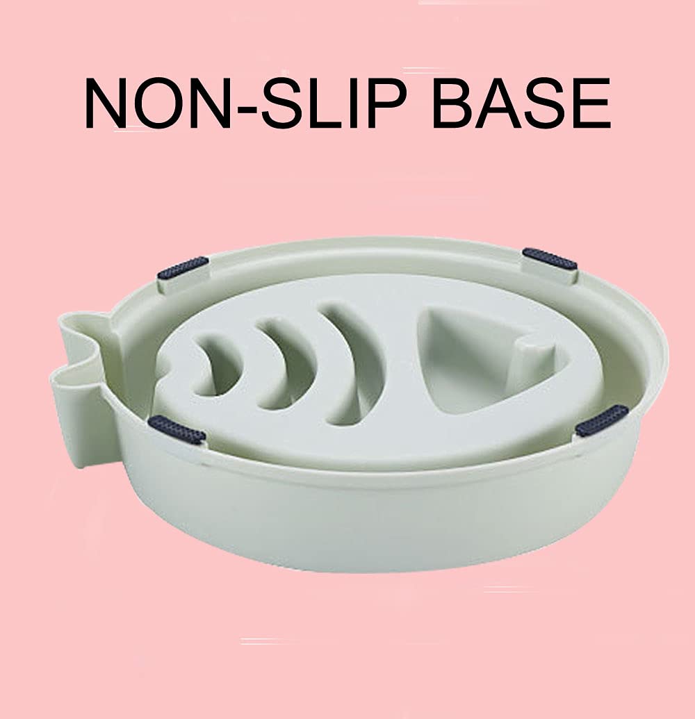 Slow Feeder Dog Bowl for Anti-Gulping & Bloat Prevention - Non-Slip Interactive Pet Food Dish for Bulldogs, Puppies & Medium Dogs - Perfect for Fast Eaters & Portion Control During Mealtime