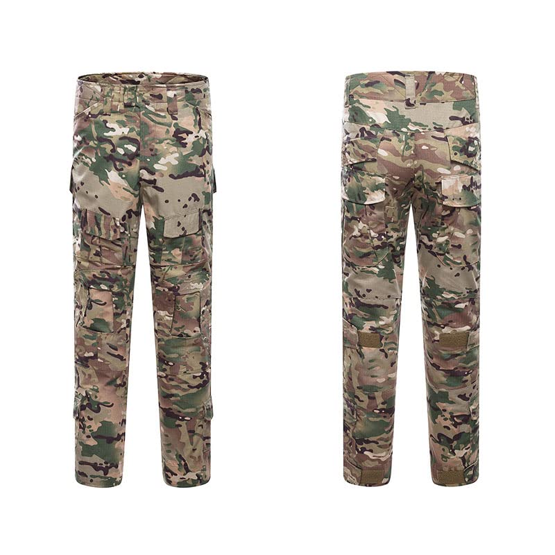 Men's Tactical BDU Camo Combat Uniform - Outdoor Hunting & Airsoft Shooting Gear with Knee & Elbow Pads | Military Style Battle Dress for Tactical Training & Survival Games