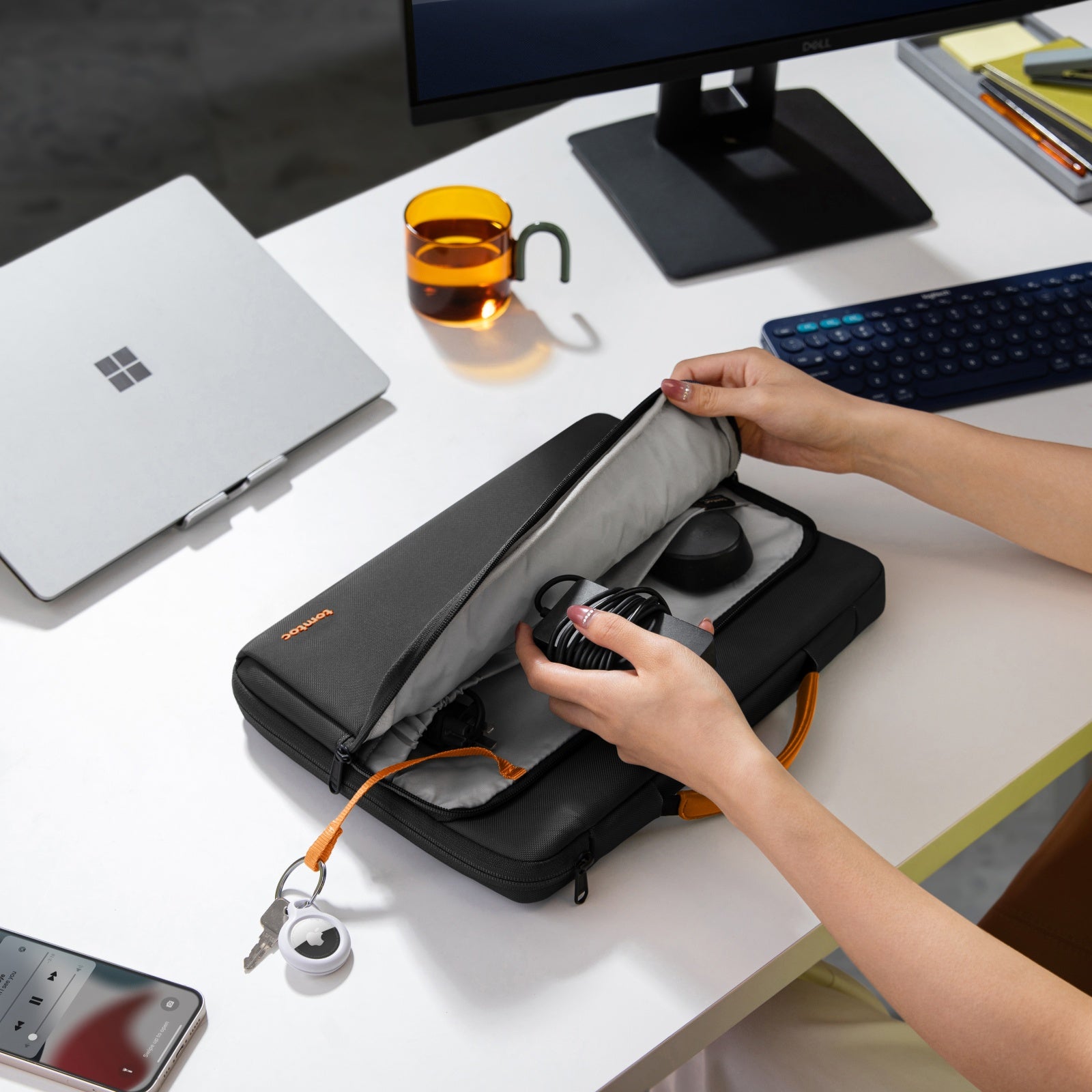Defender A14 15.6-16.2 Inch Laptop Briefcase - Waterproof Business Laptop Bag with Padded Protection for MacBook Pro, Dell XPS, HP - Perfect for Office, Travel & Commuting