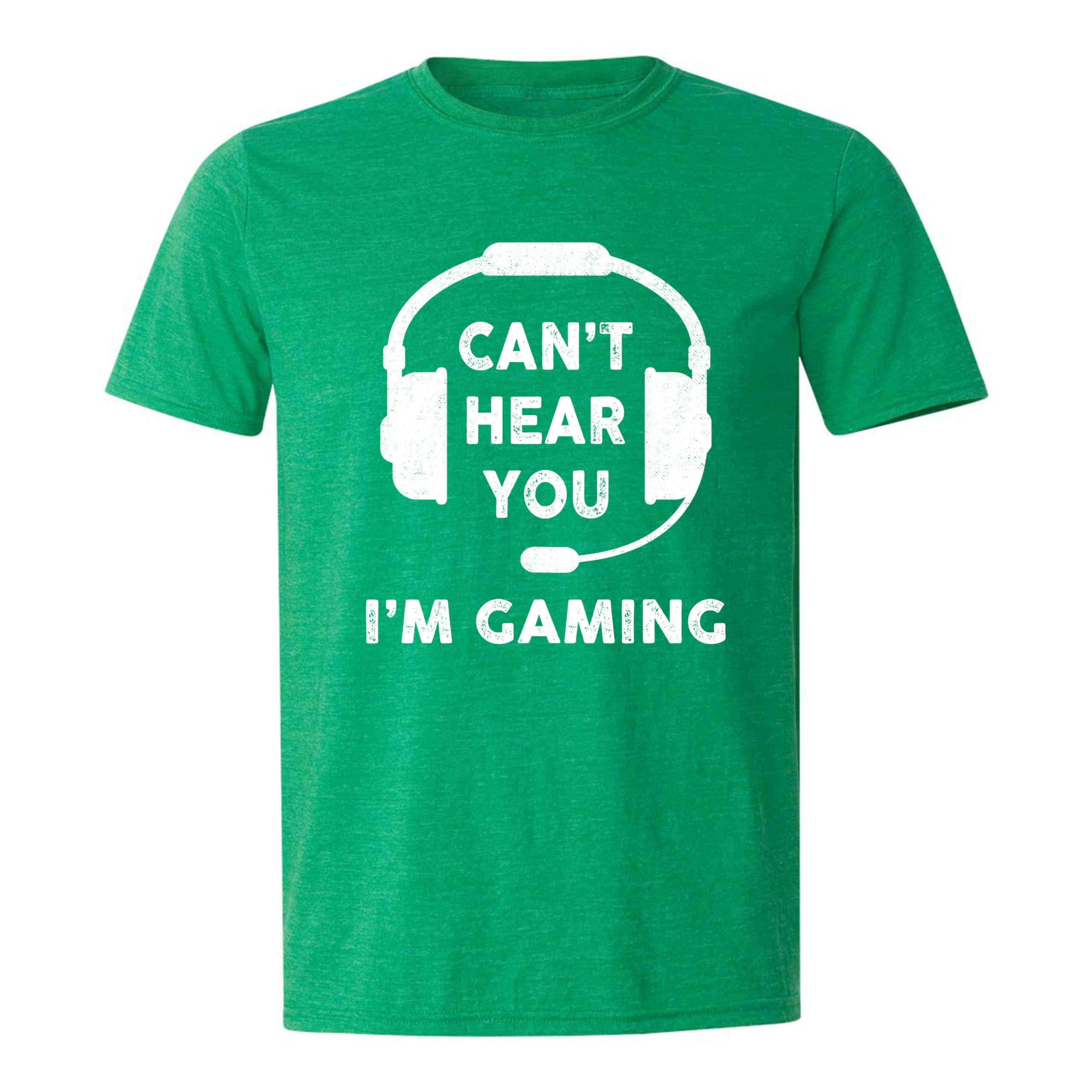 Funny 'Can't Hear You I'm Gaming' T-Shirt for Men - Video Gamer Humor Tee with Headset Design - Perfect Gift for Teenage Boys & Gamers - Great for Gaming Sessions, Parties & Casual Wear
