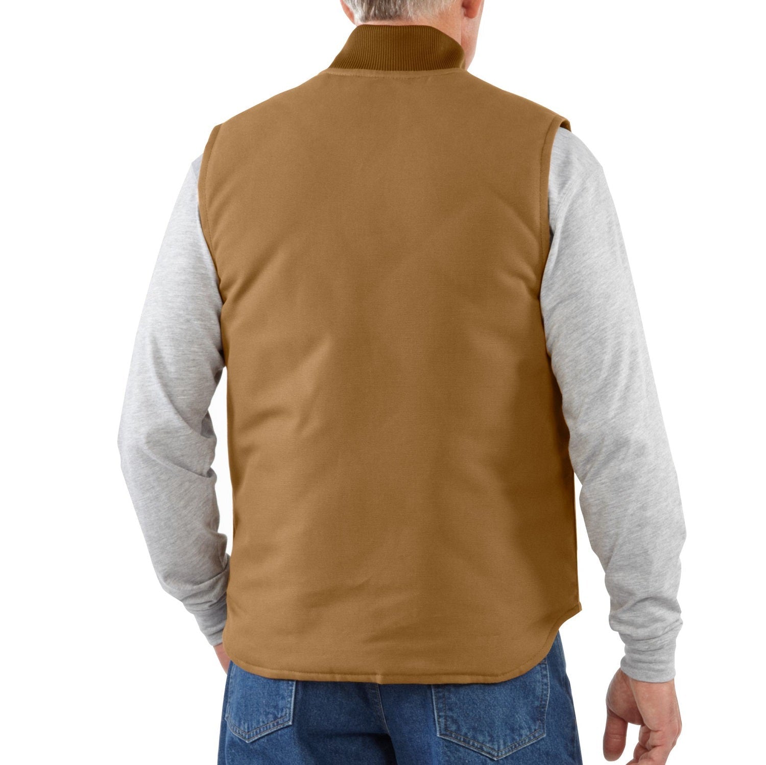 Carhartt Men's V01 Relaxed Fit Insulated Duck Zip Vest - Warm Workwear for Outdoor Jobs, Hunting & Winter Activities