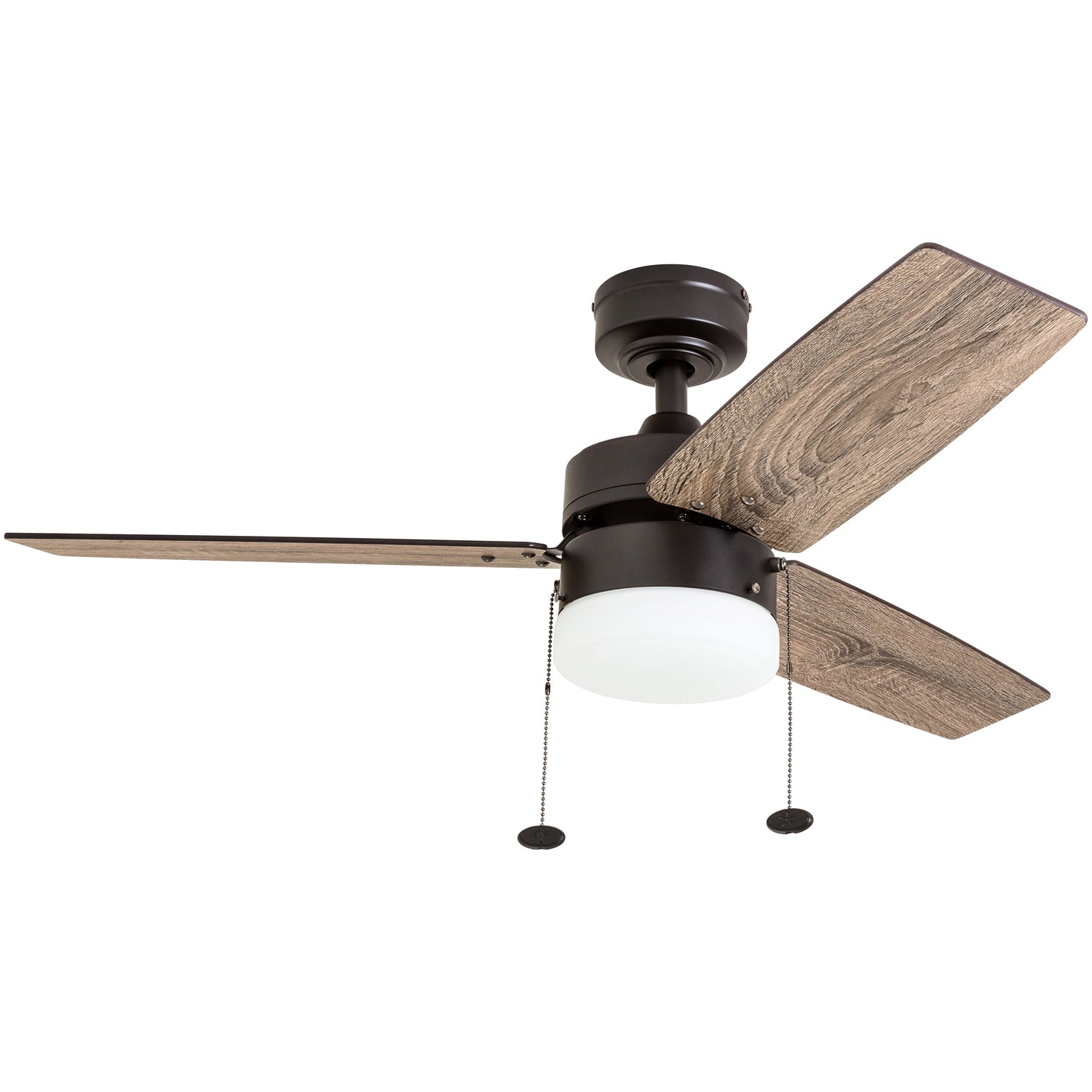42 Inch Reston Espresso Ceiling Fan with Pull Chain - Perfect for Living Room, Bedroom, and Office Cooling and Air Circulation