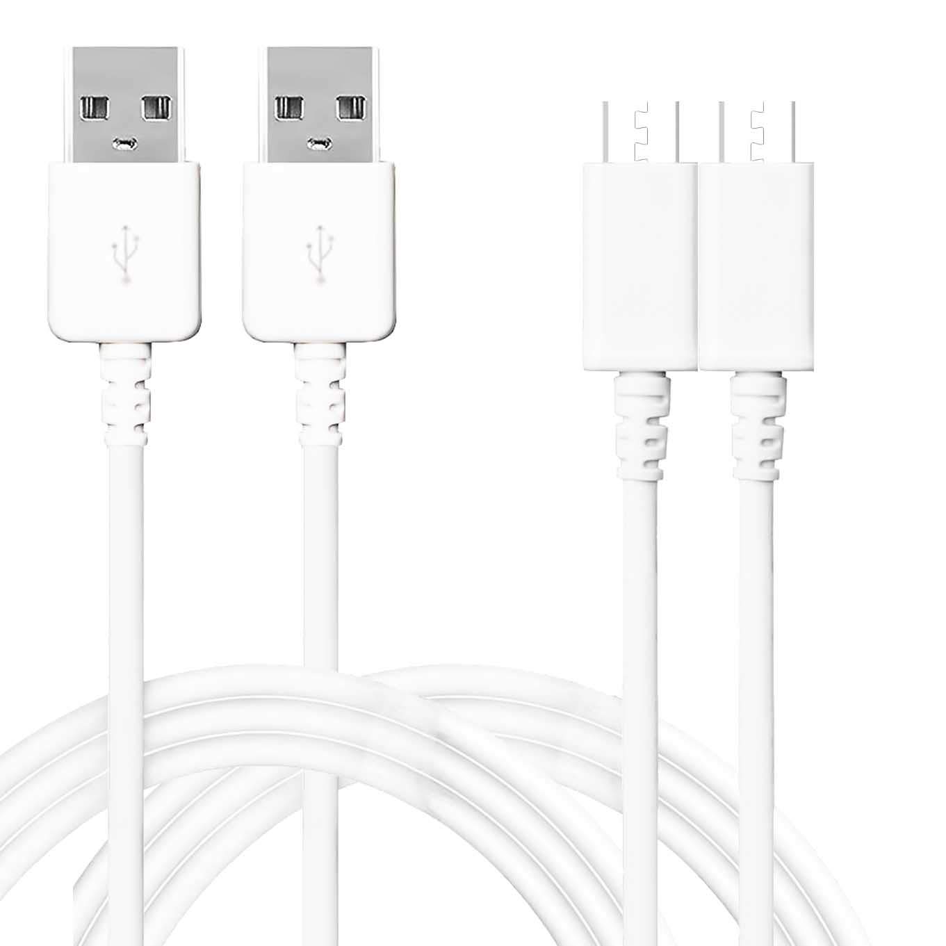 2-Pack 10ft Durable Micro USB Charging Cable - Fast Charging & Sync Compatible with Android Devices - Perfect for Home, Office, and Travel Use