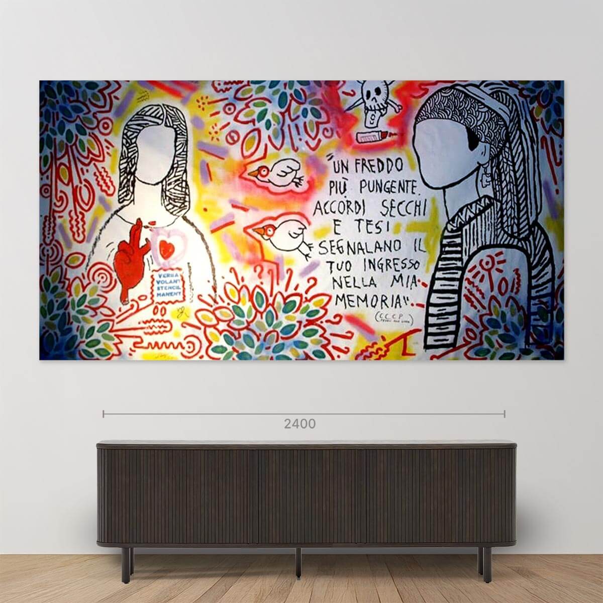 Verba Volant Stencil Acrylic Canvas - DIY Art Painting, Home Decor, Craft Projects for Wall Art & Gift Making
