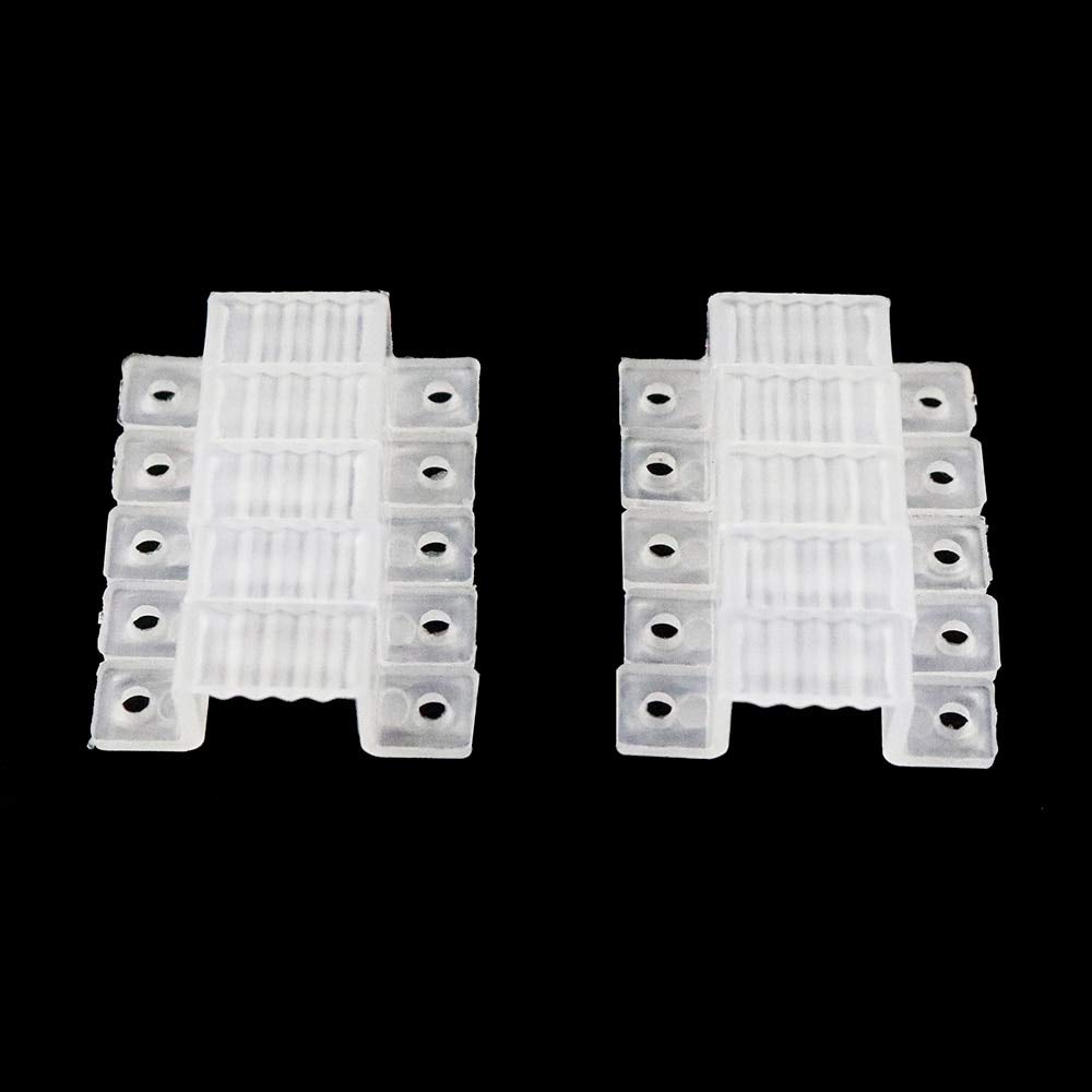 100pcs 10mm Silicone Mounting Clips Connectors for 5050/2835/3014 LED Strip Lights - Durable LED Fixing Tools for 220V Electrical Equipment (Perfect for Home, Office & Commercial Lighting Installations)