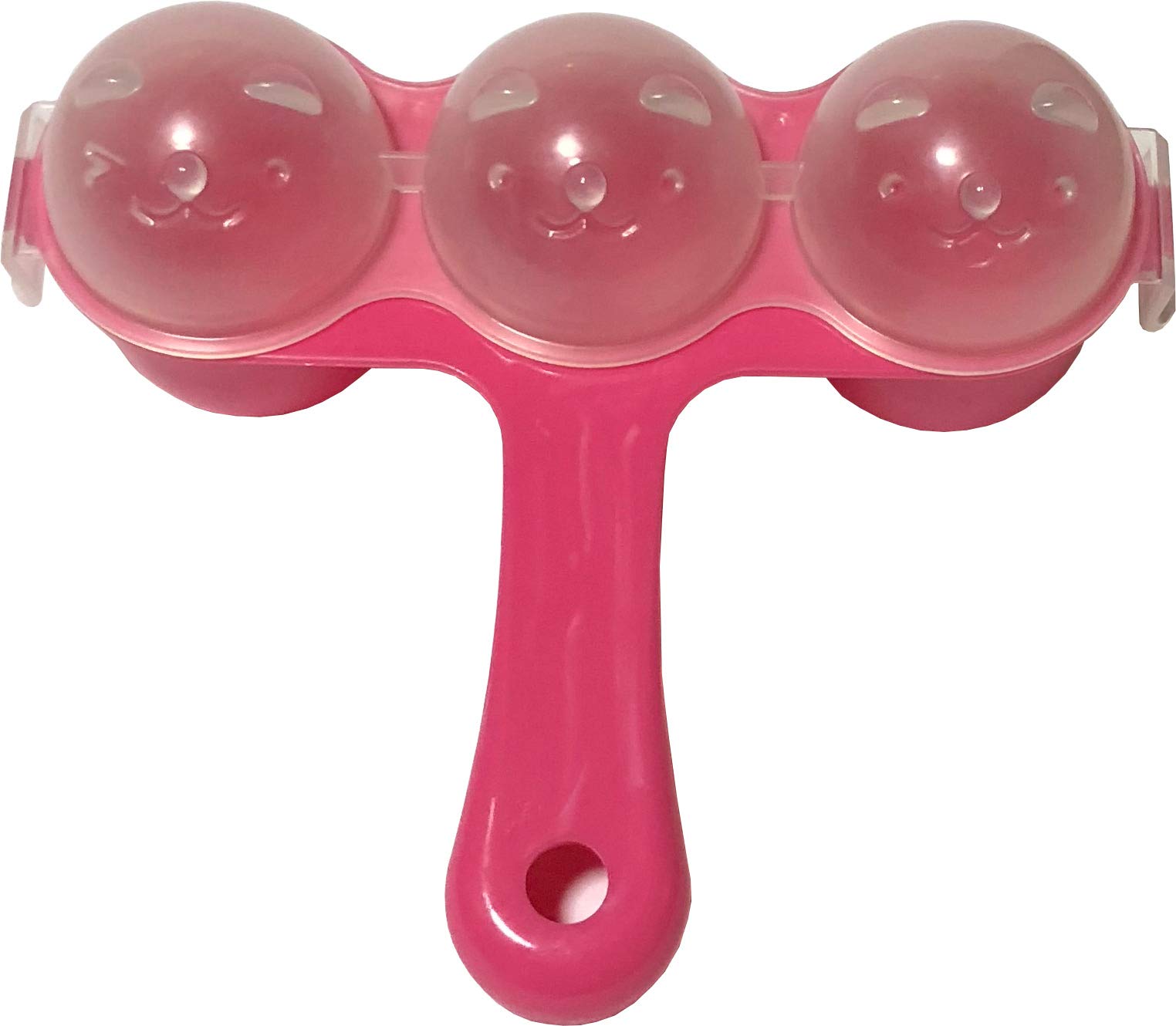 Japanese Mini Onigiri Rice Ball Shake Maker - 3 Piece Set (Pink) | Perfect for Bento Boxes, School Lunches & Quick Snacks
