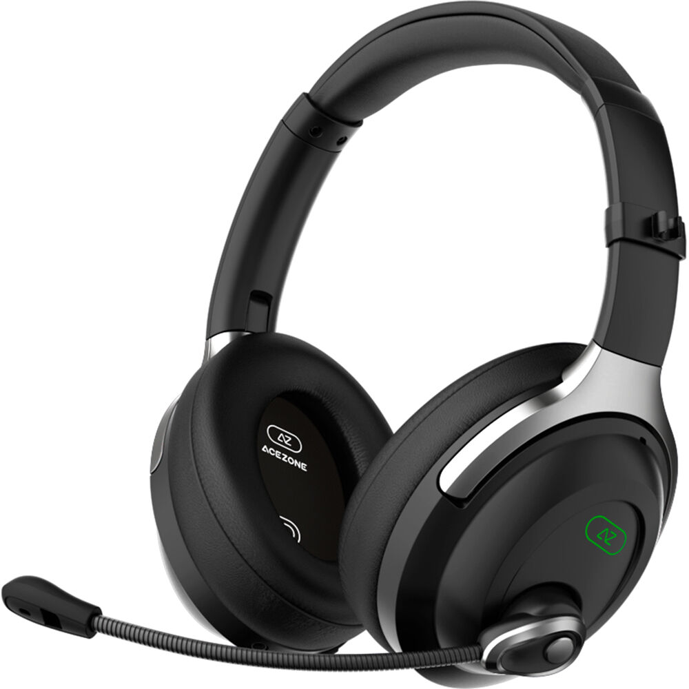 AceZone A Spire Wireless Hybrid ANC Gaming Headset - Noise Cancelling Bluetooth Headphones for PC, PS5, Xbox & Mobile Gaming - Perfect for Competitive Gaming, Streaming & Work from Home