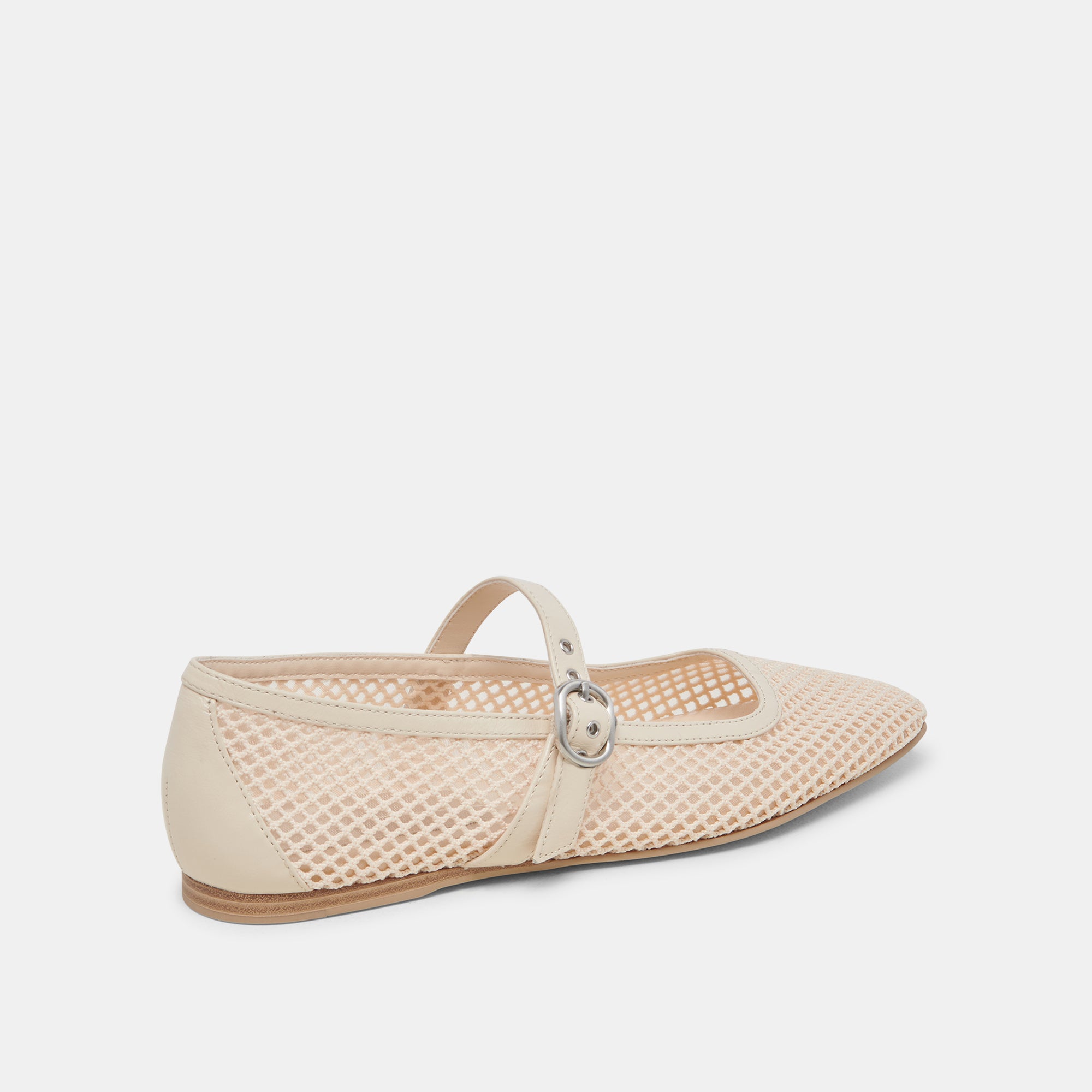 RODNI Women's Breathable Mesh Ballet Flats - Comfortable Woven Creme Slip-On Shoes for Casual Wear, Work & Travel